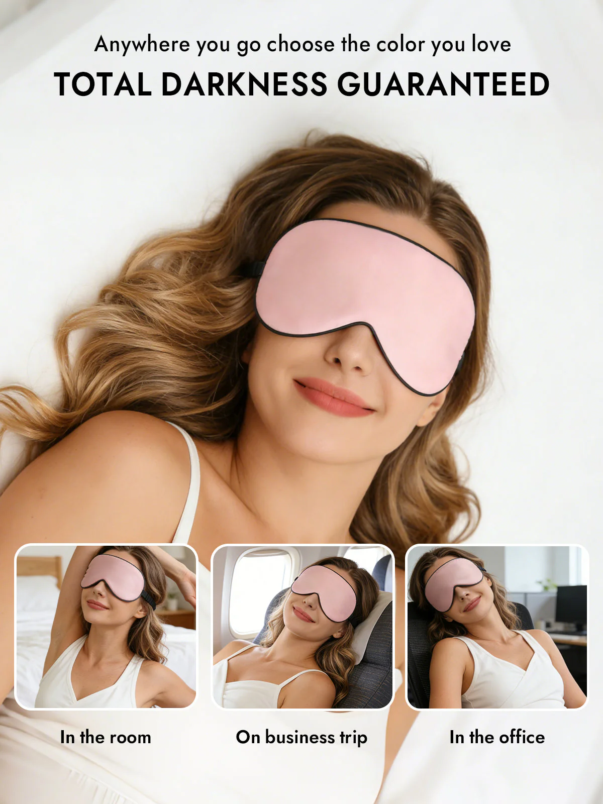 Pure Silk Elastic Band Sleep Eye Mask - Image 12