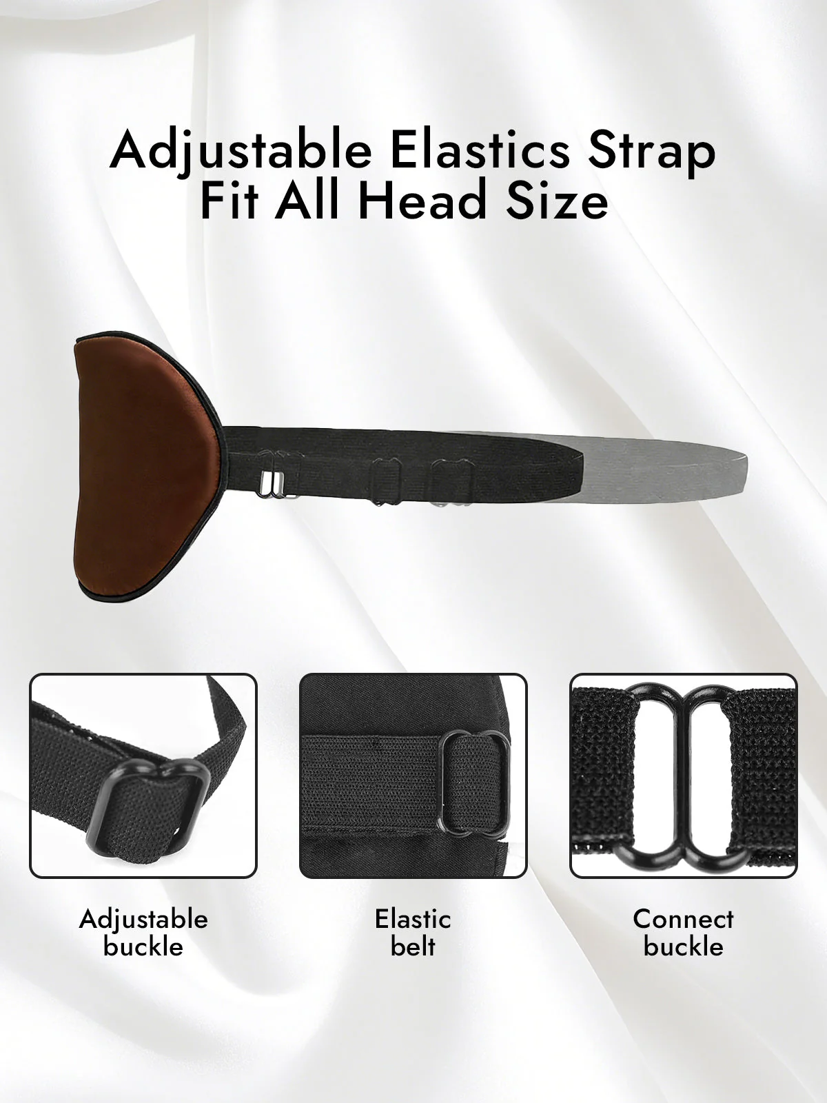 Pure Silk Elastic Band Sleep Eye Mask - Image 34
