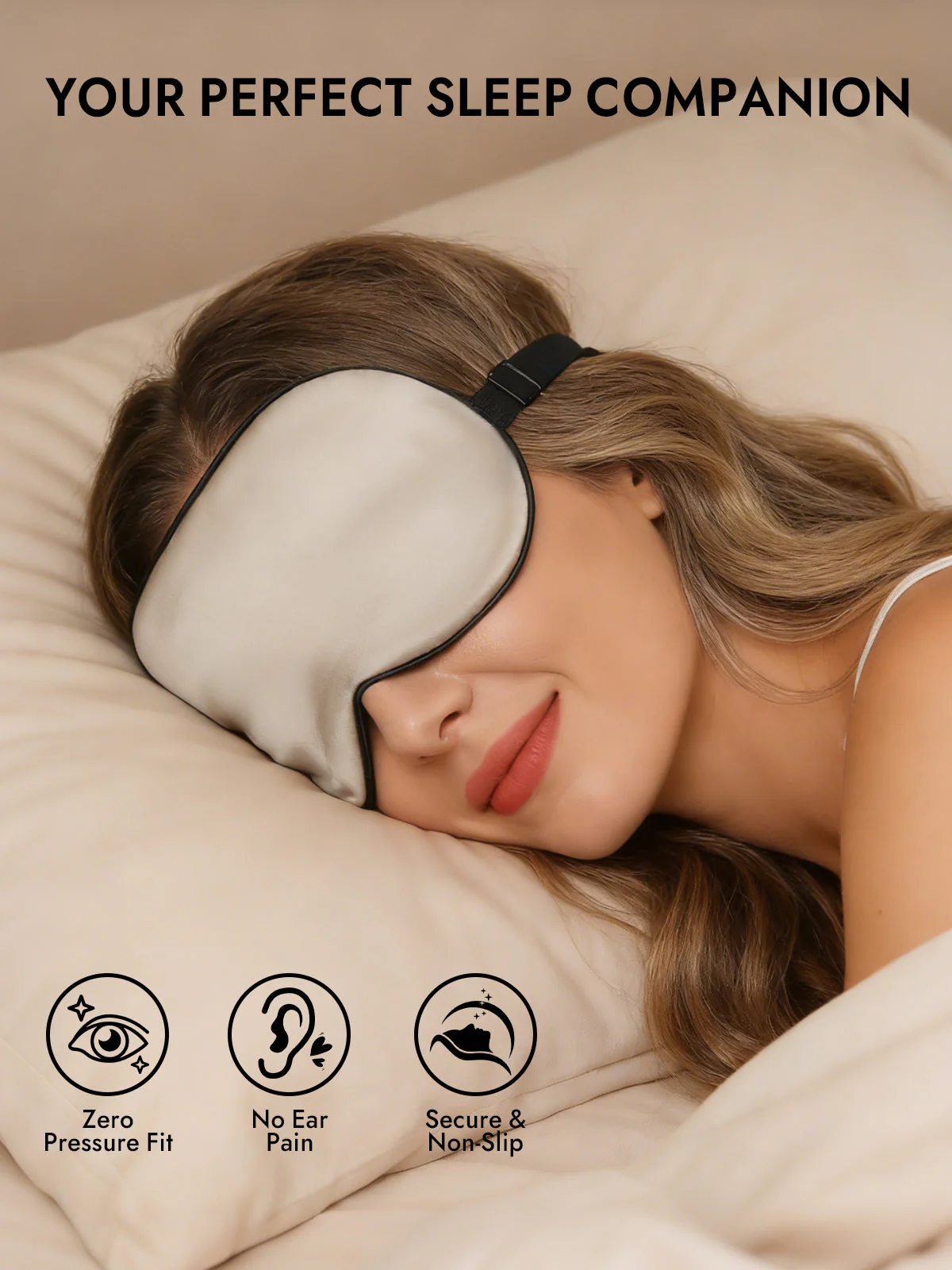 Pure Silk Elastic Band Sleep Eye Mask - Image 41