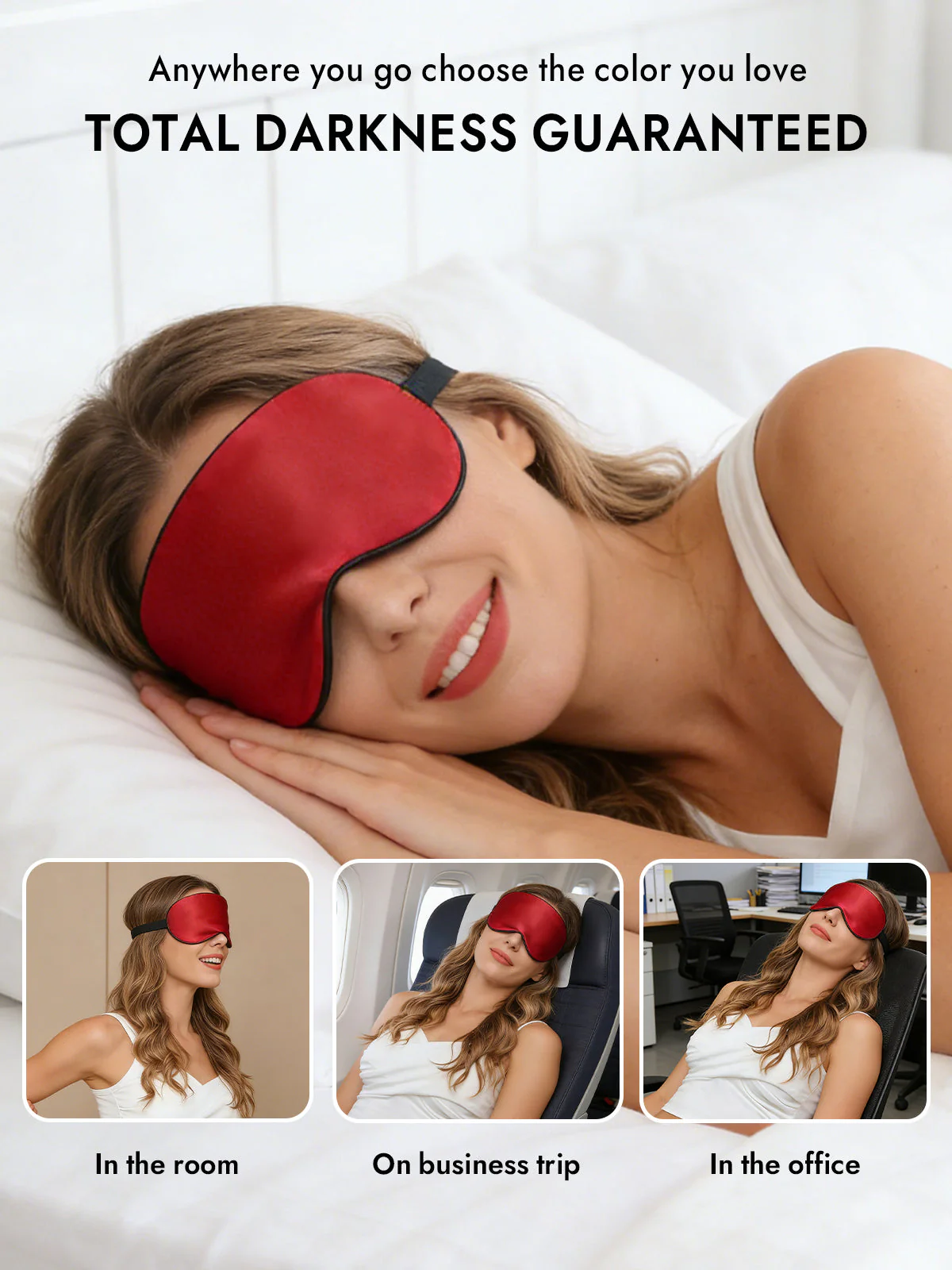 Pure Silk Elastic Band Sleep Eye Mask - Image 48