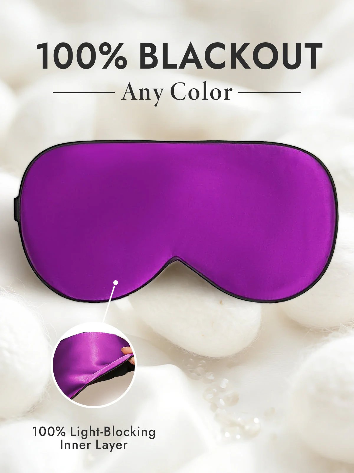 Pure Silk Elastic Band Sleep Eye Mask - Image 61