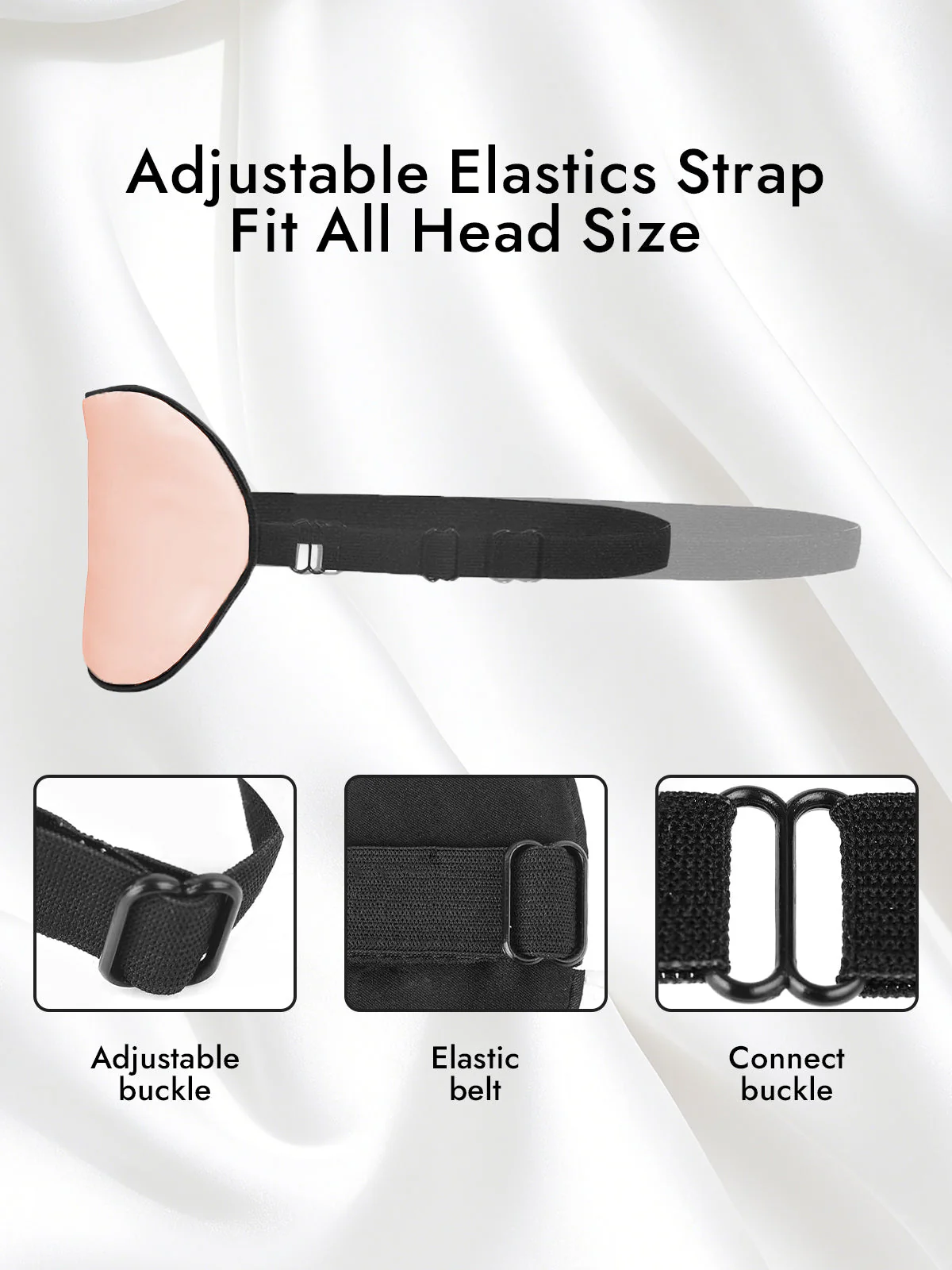 Pure Silk Elastic Band Sleep Eye Mask - Image 70