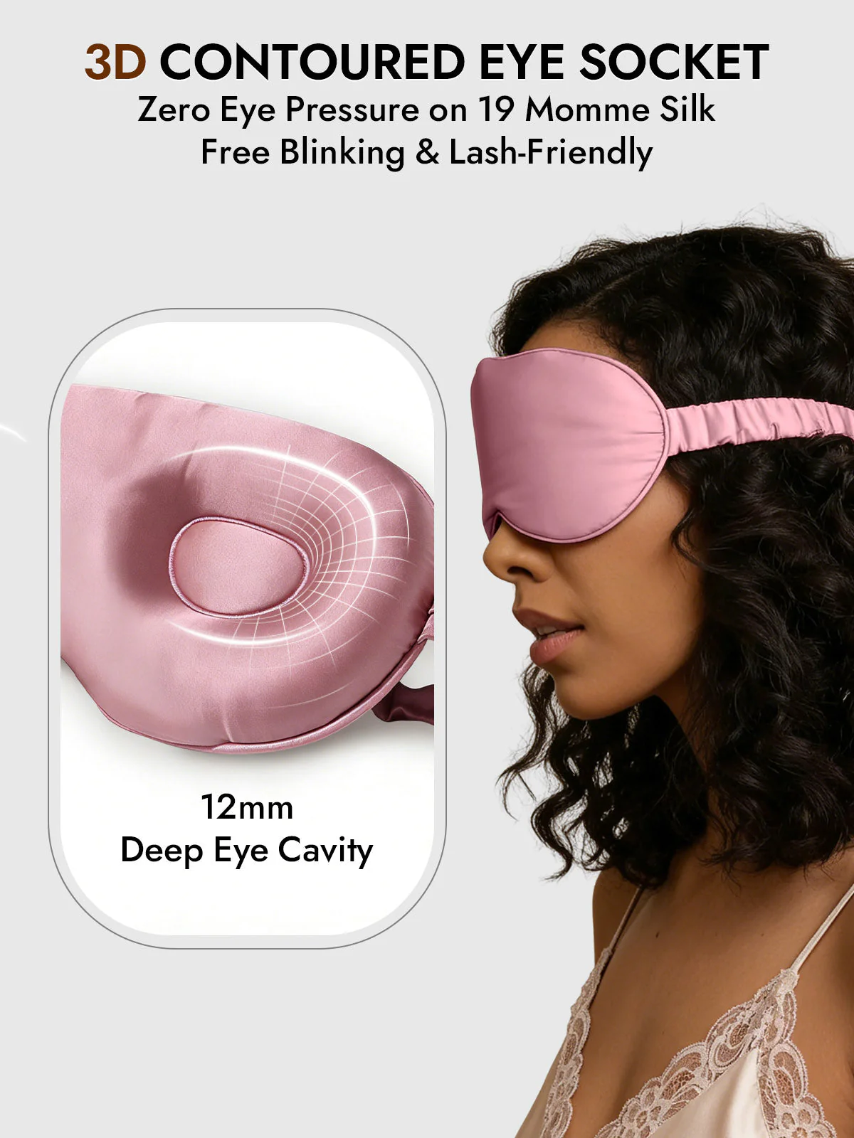Pure Silk Eye Mask With Elastic Band - Image 11