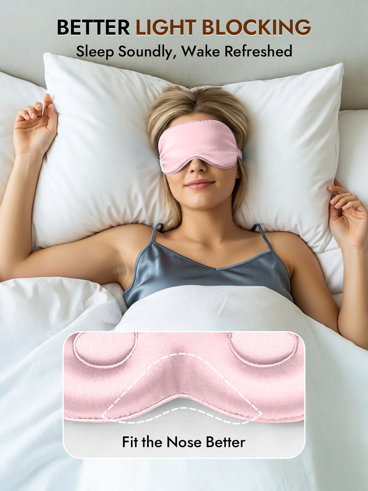 Pure Silk Eye Mask With Elastic Band - Image 17