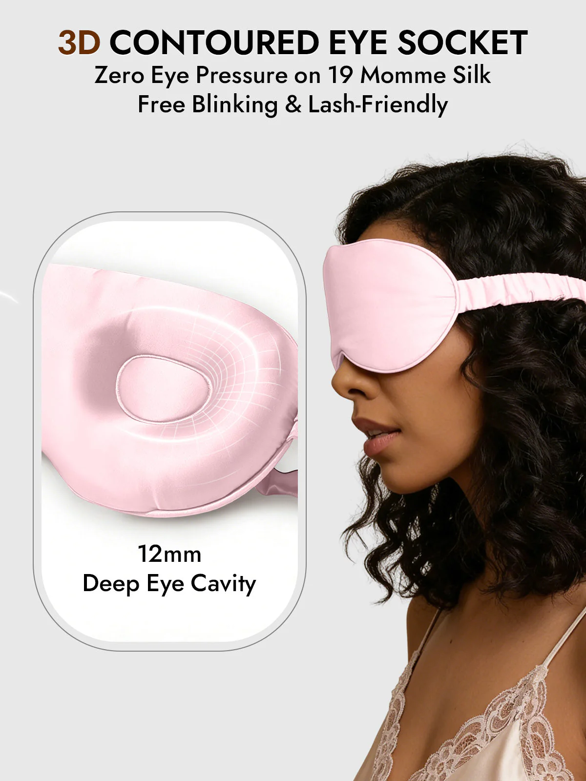 Pure Silk Eye Mask With Elastic Band - Image 18