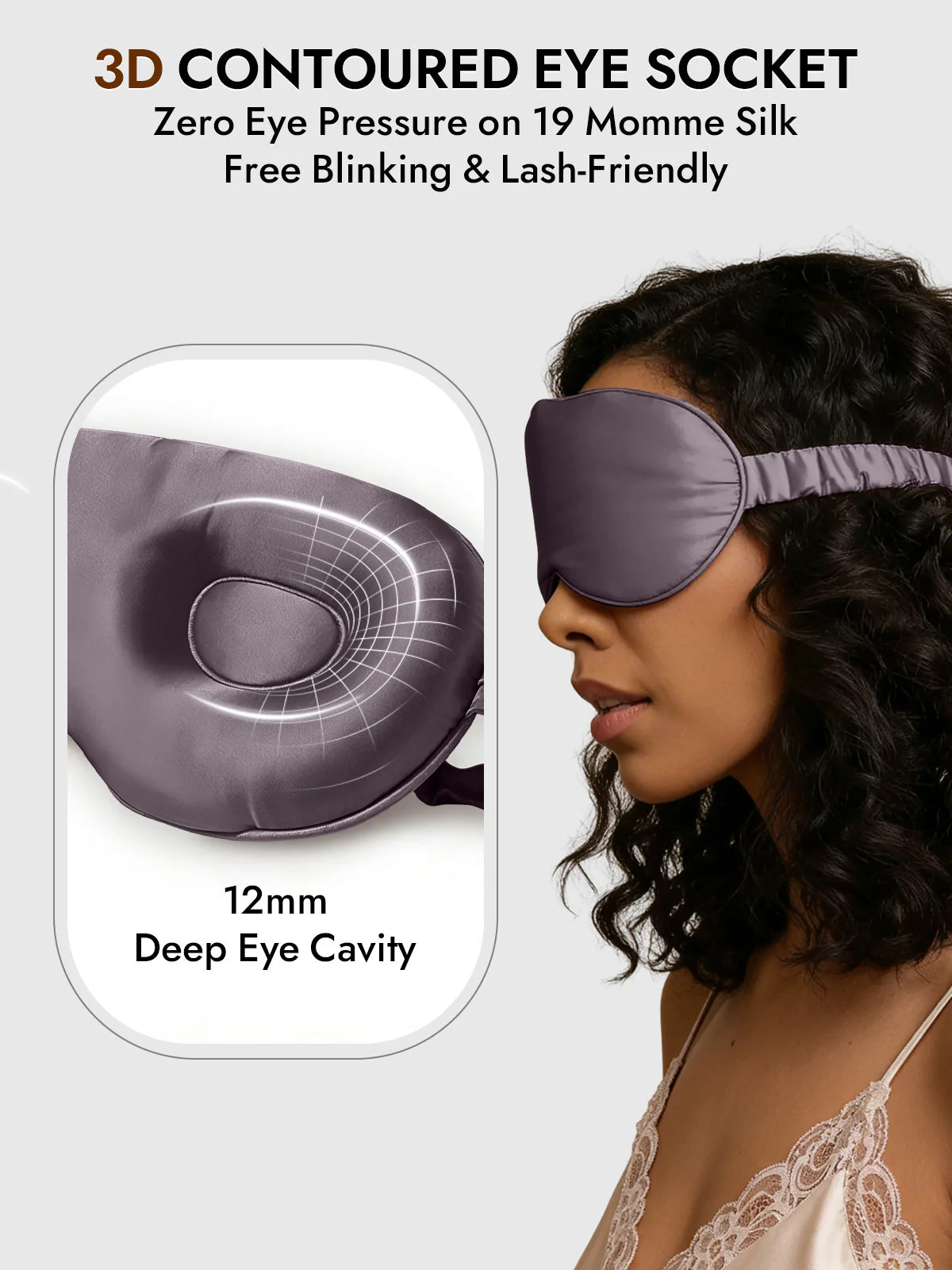 Pure Silk Eye Mask With Elastic Band - Image 25