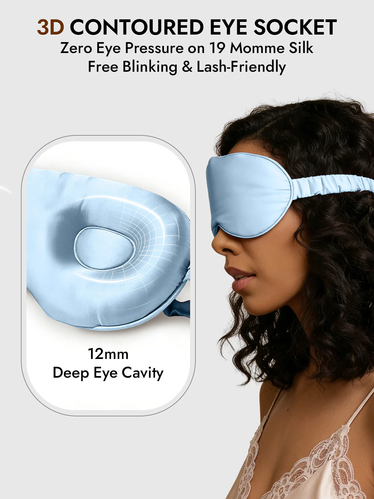 Pure Silk Eye Mask With Elastic Band - Image 32