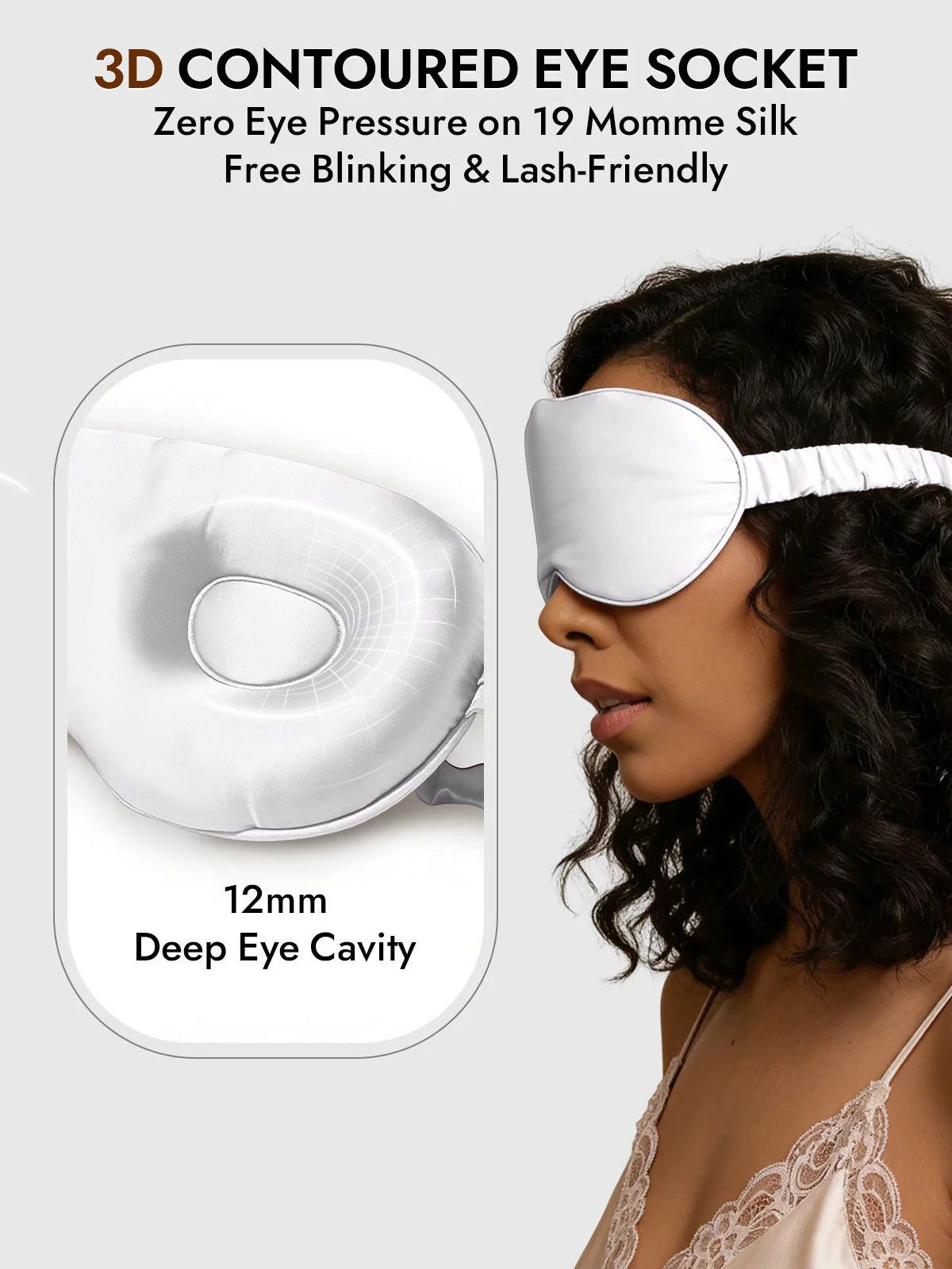 Pure Silk Eye Mask With Elastic Band - Image 46
