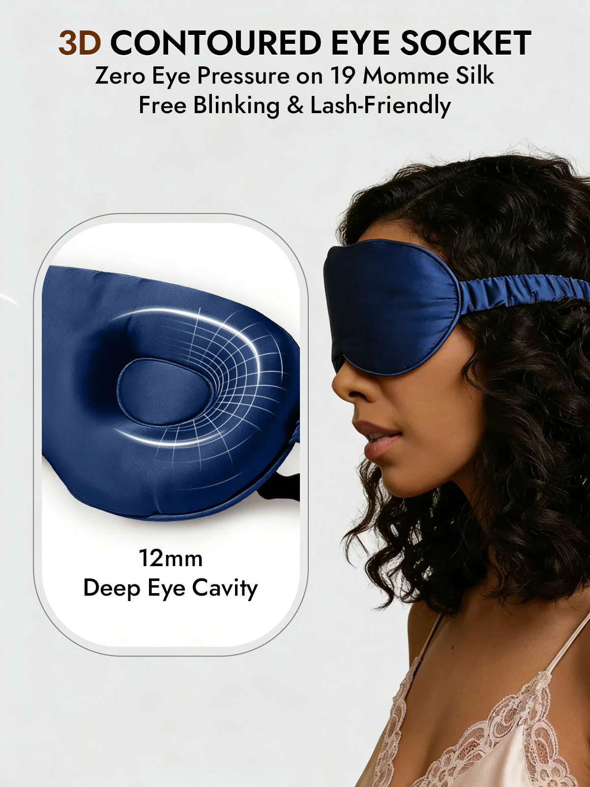 Pure Silk Eye Mask With Elastic Band - Image 65