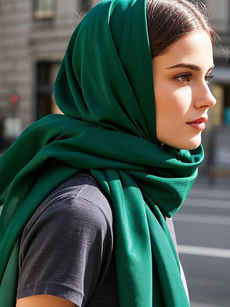 Pure Silk Rectangle Long Scarf/Shawl 170x53cm/67 - Image 20