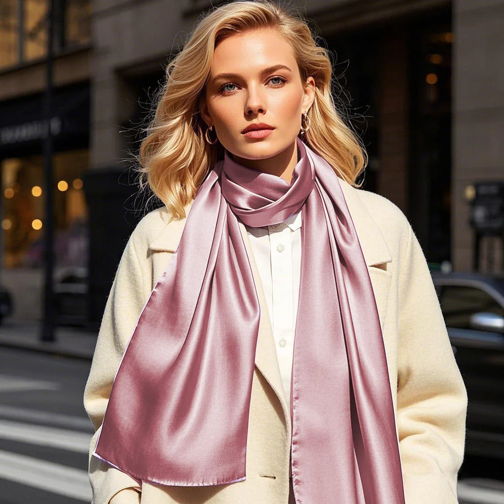 Pure Silk Rectangle Long Scarf/Shawl 170x53cm/67 - Image 32