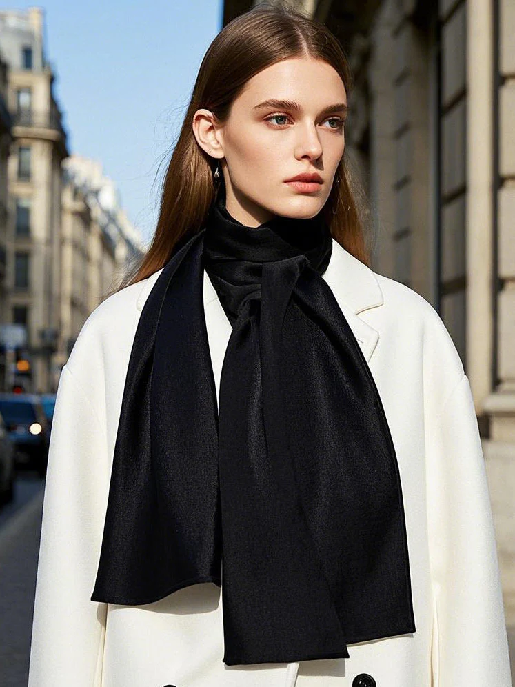 Pure Silk Rectangle Long Scarf/Shawl 170x53cm/67 - Image 4