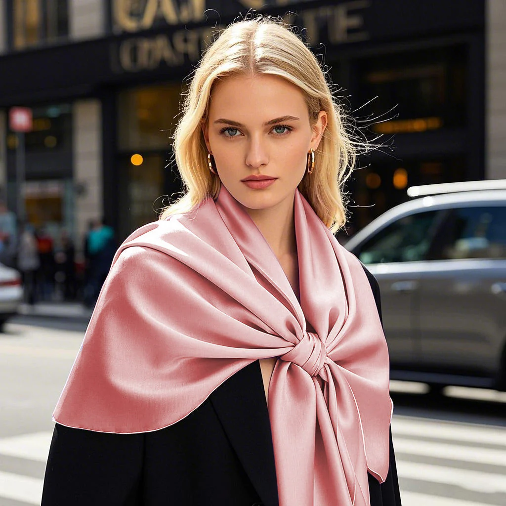 Pure Silk Rectangle Long Scarf/Shawl 170x53cm/67 - Image 65