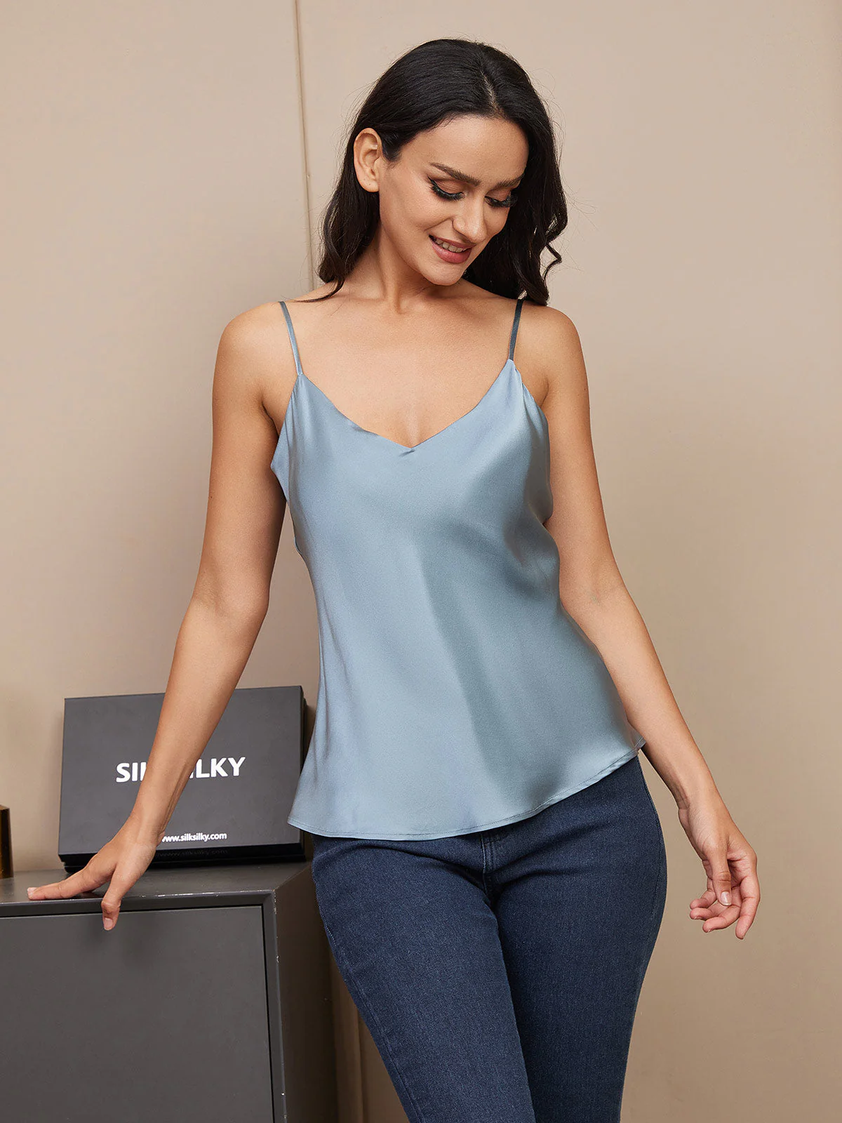 Pure Silk Spaghetti Strap Camisoles - Image 25