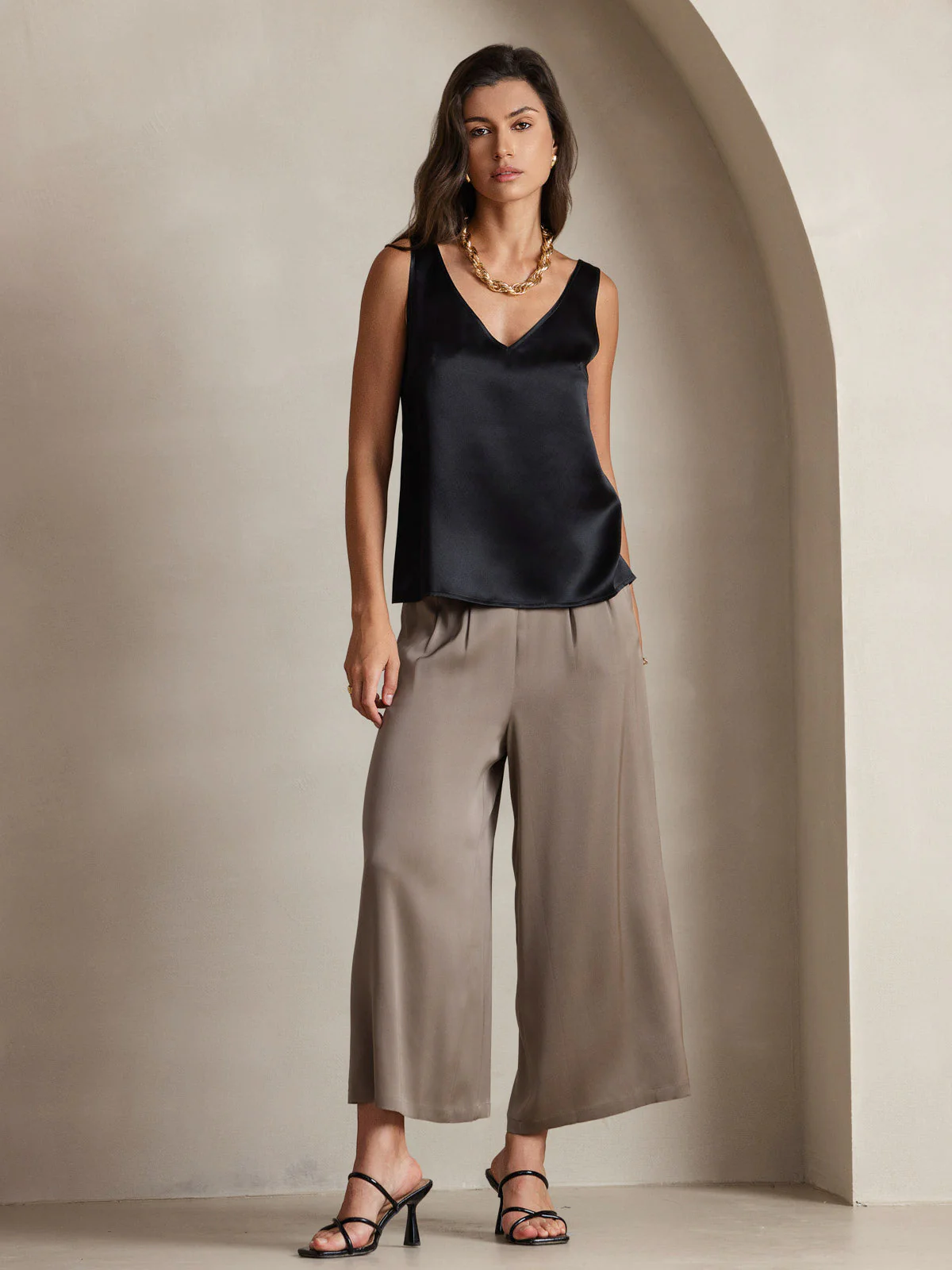 Clearance(US Warehouse) - Pure Silk Wide Straps Tank Top - Image 13