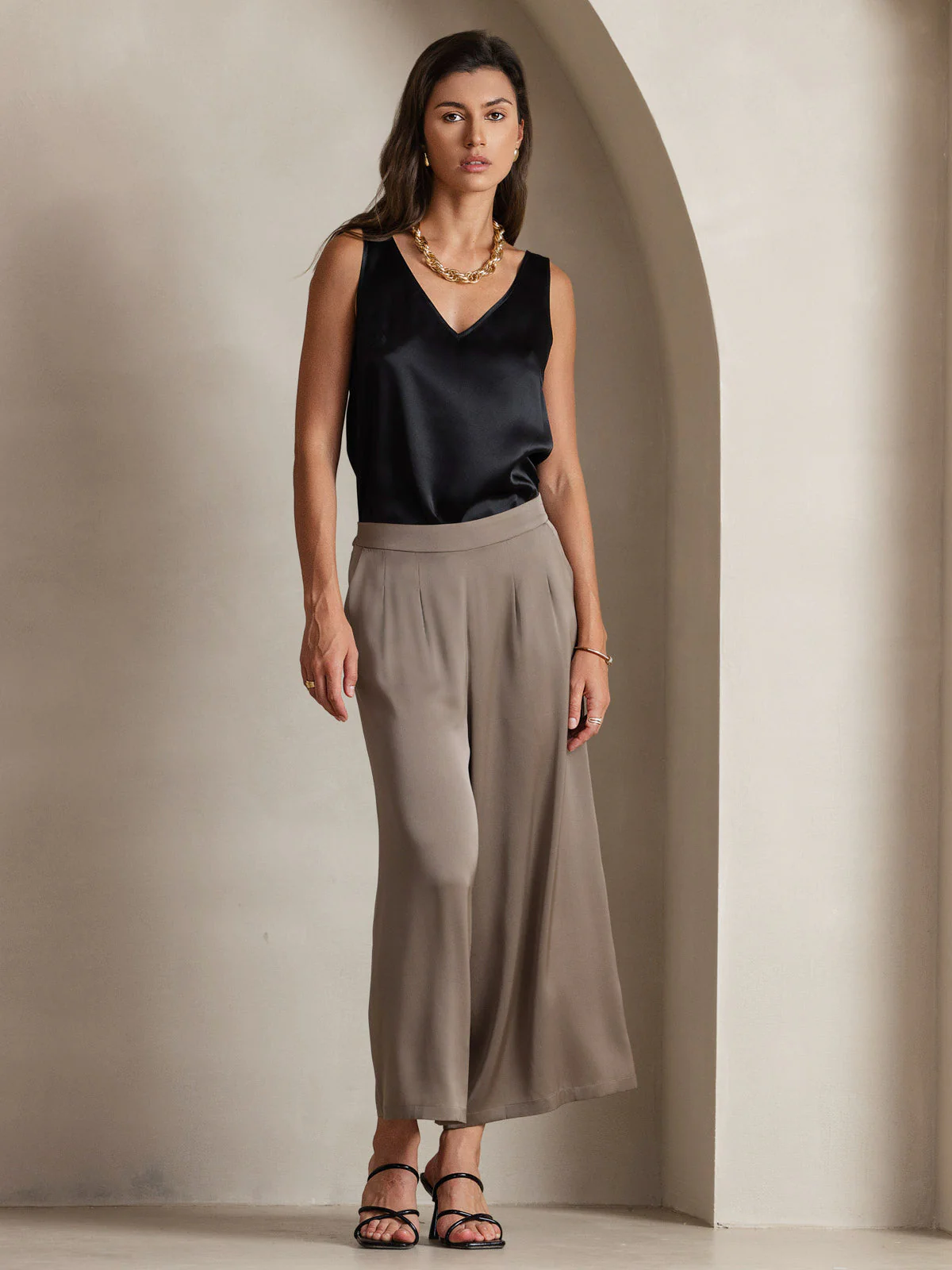 Clearance(US Warehouse) - Pure Silk Wide Straps Tank Top - Image 17