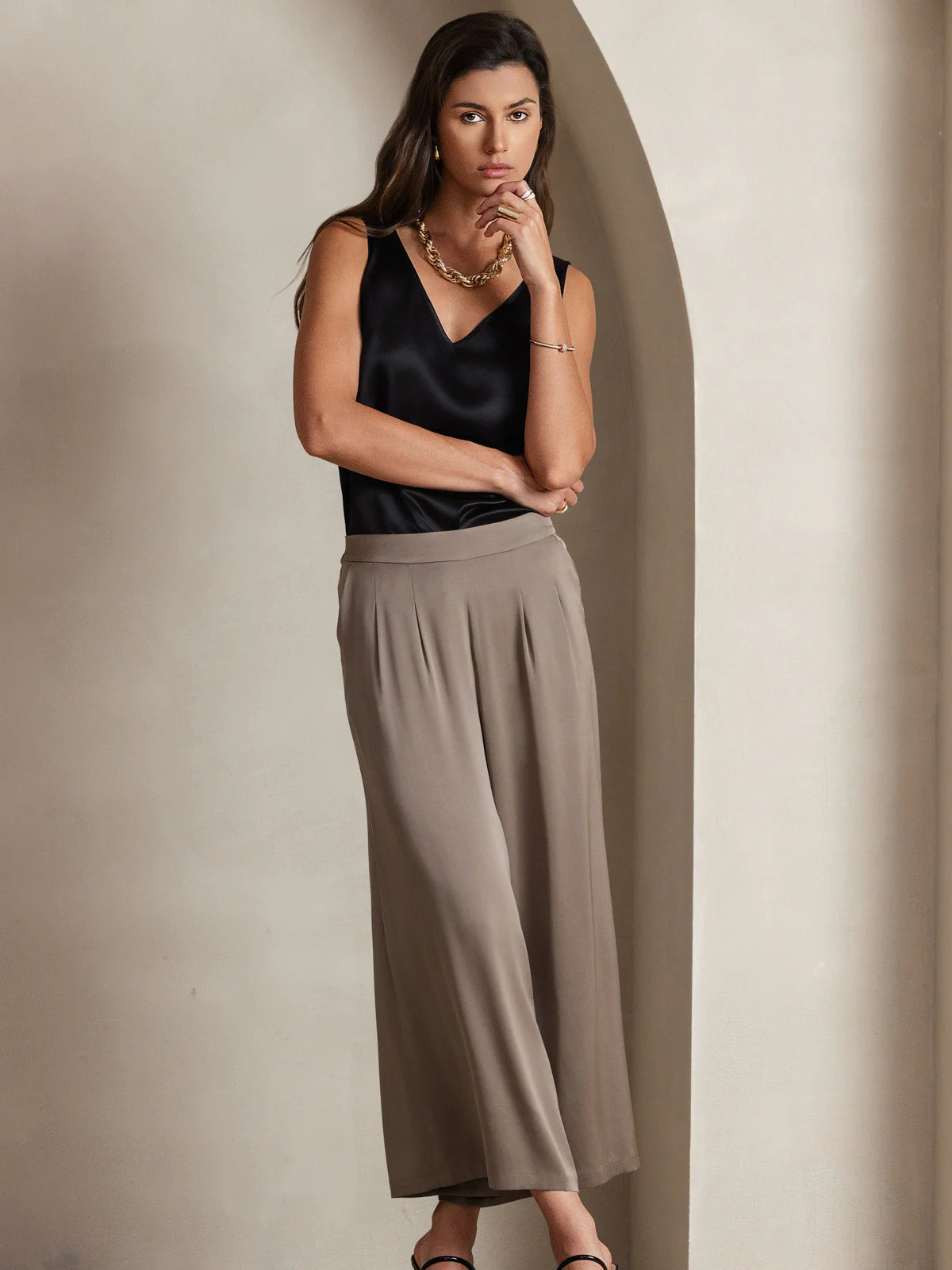 Clearance(US Warehouse) - Pure Silk Wide Straps Tank Top - Image 18