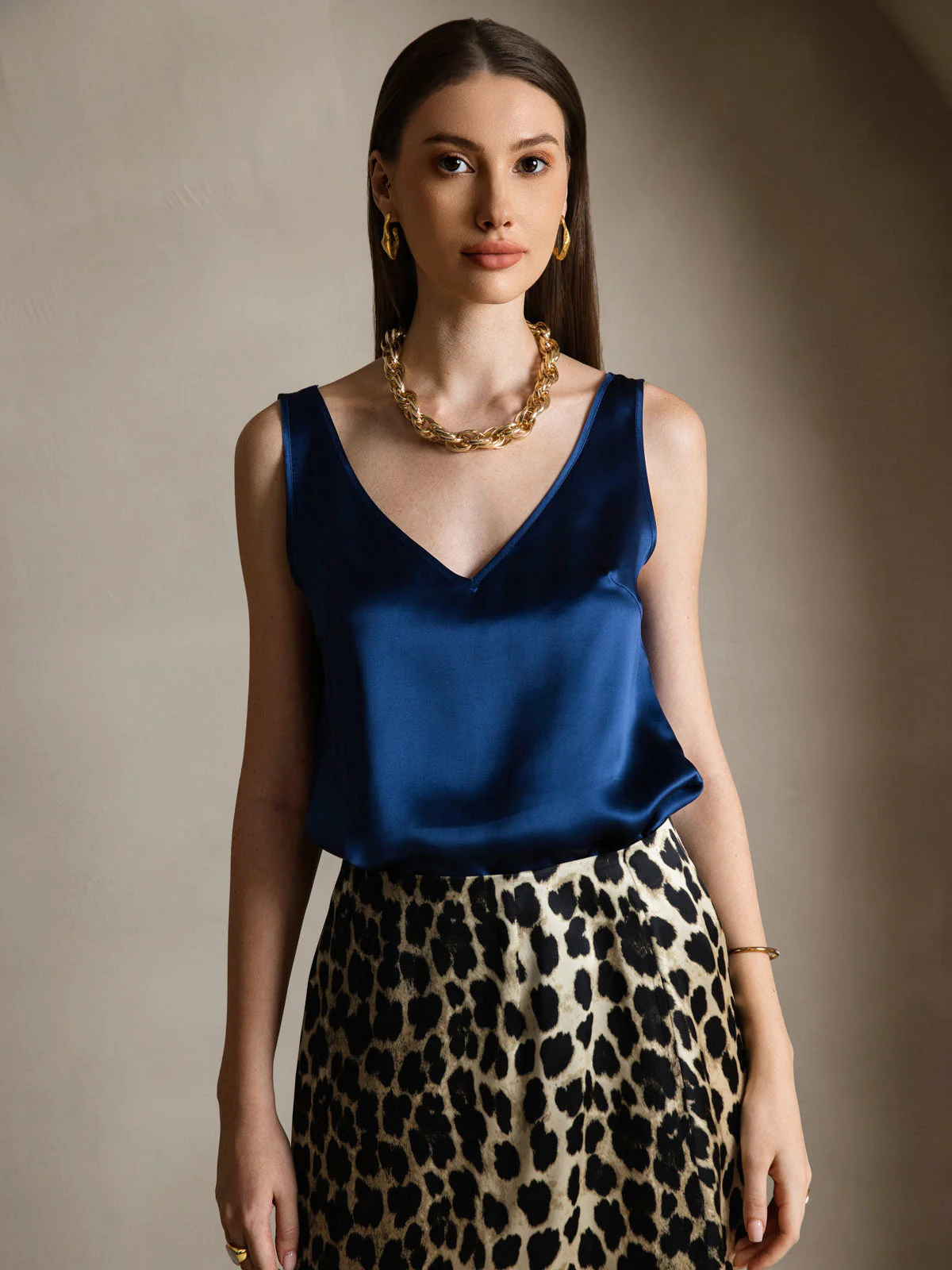 Clearance(US Warehouse) - Pure Silk Wide Straps Tank Top - Image 3