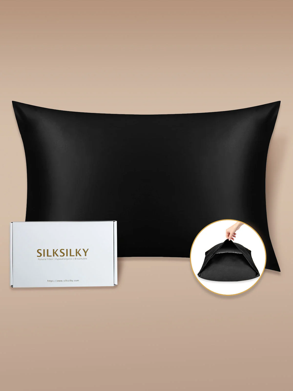 19Momme 100% Mulberry Silk Pillowcase - Envelope Closure - Image 125