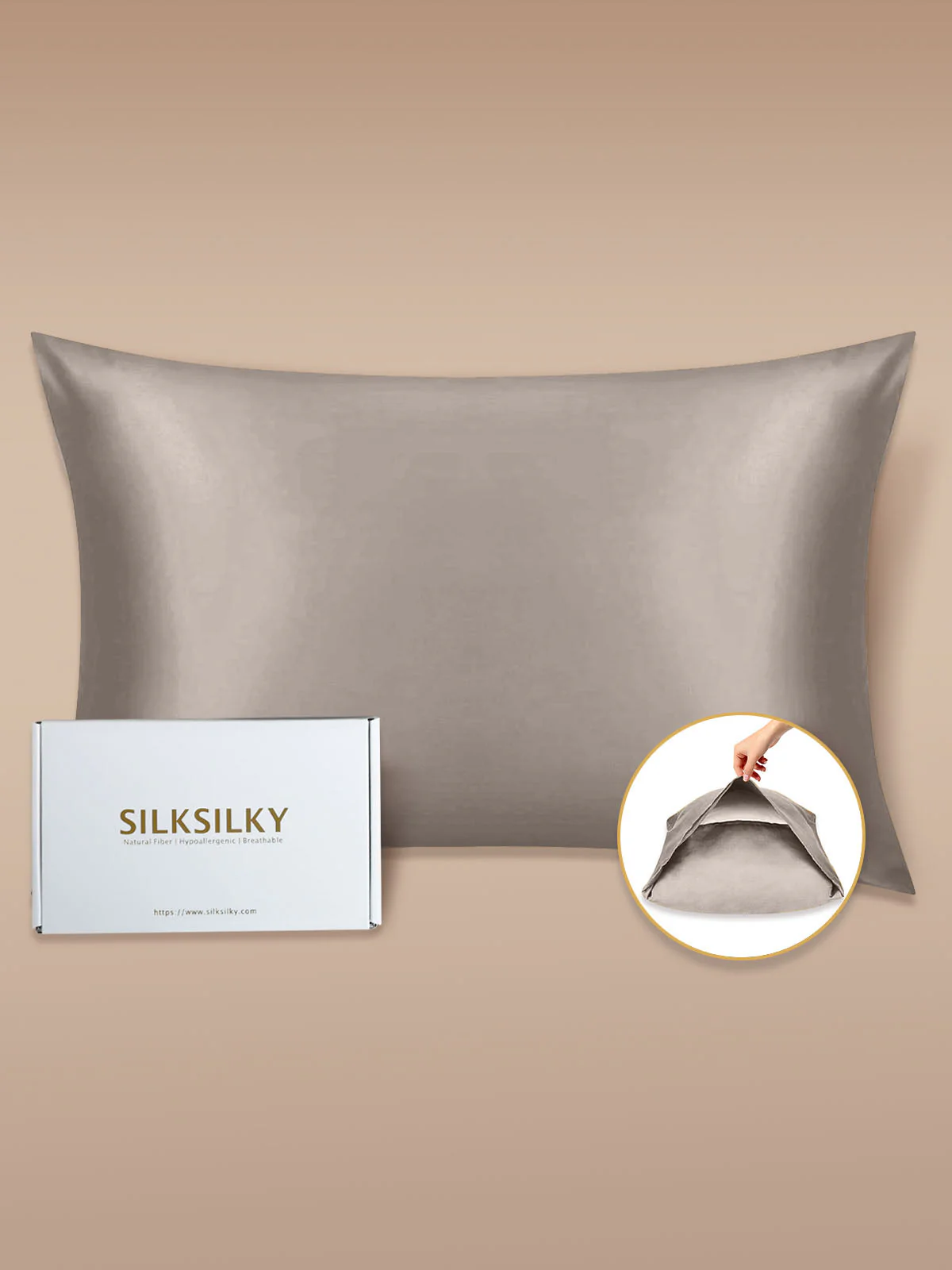 19Momme 100% Mulberry Silk Pillowcase - Envelope Closure - Image 143