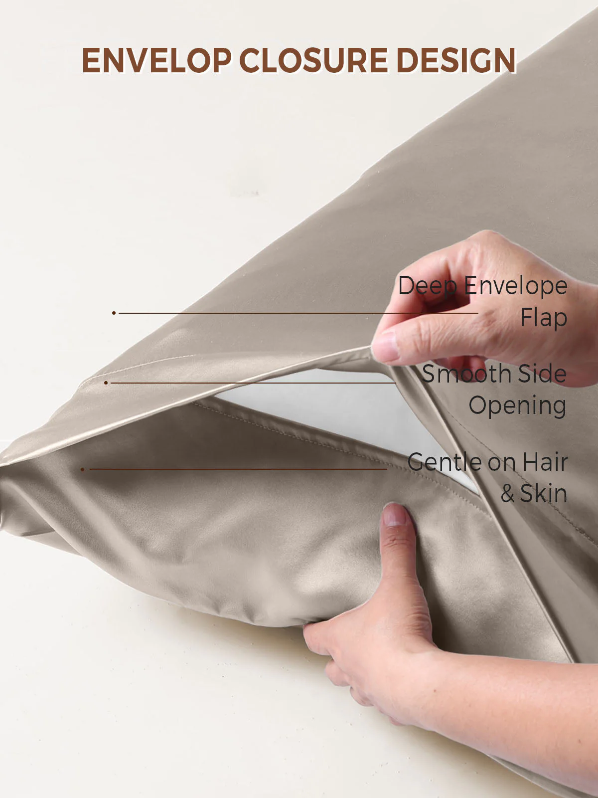 19Momme 100% Mulberry Silk Pillowcase - Envelope Closure - Image 149