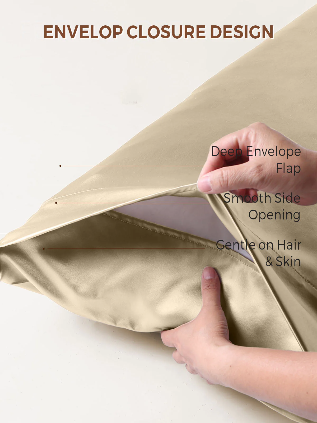 19Momme 100% Mulberry Silk Pillowcase - Envelope Closure - Image 158