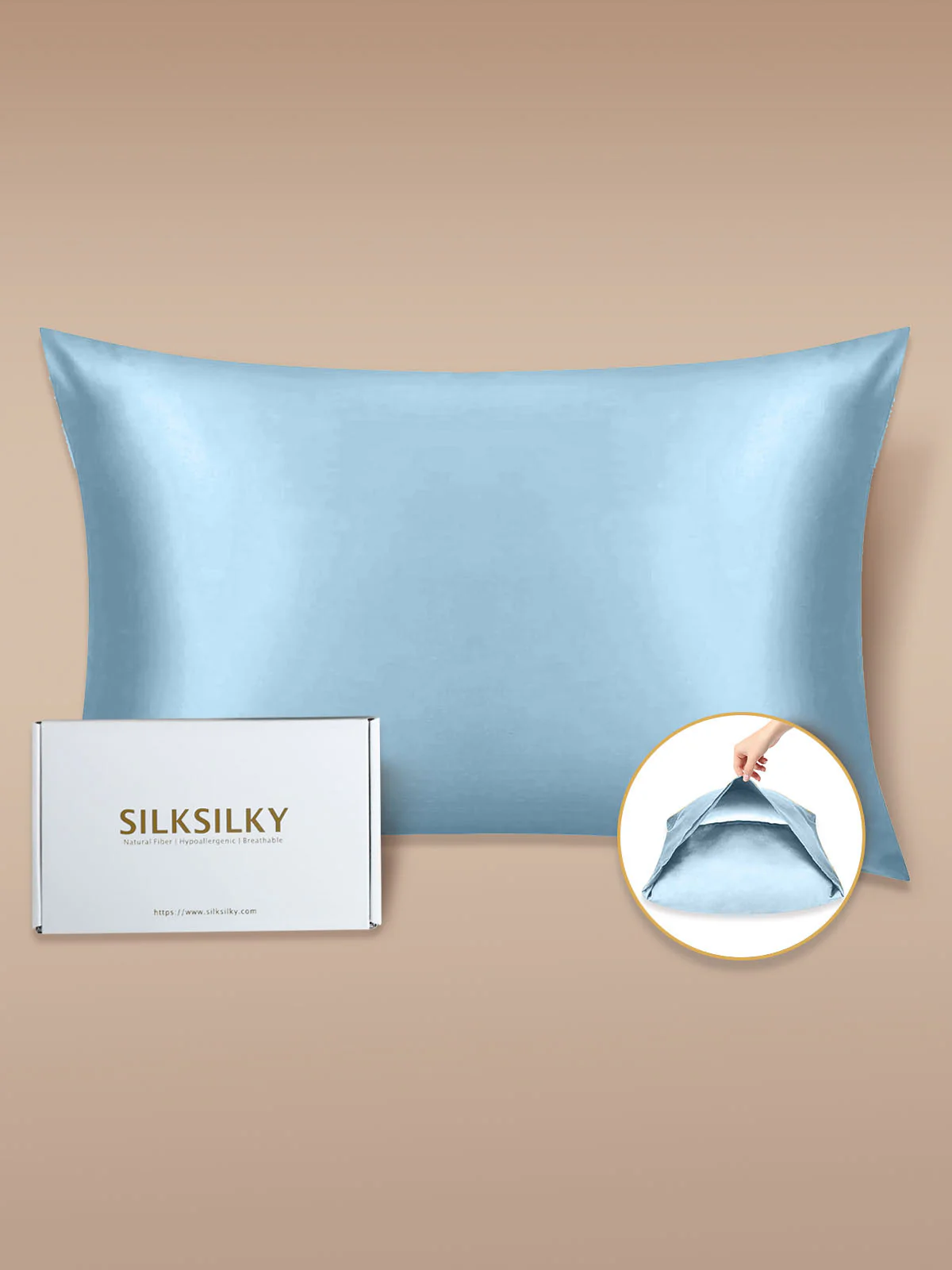 19Momme 100% Mulberry Silk Pillowcase - Envelope Closure - Image 161