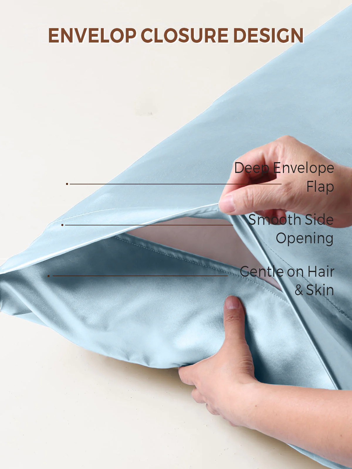 19Momme 100% Mulberry Silk Pillowcase - Envelope Closure - Image 167