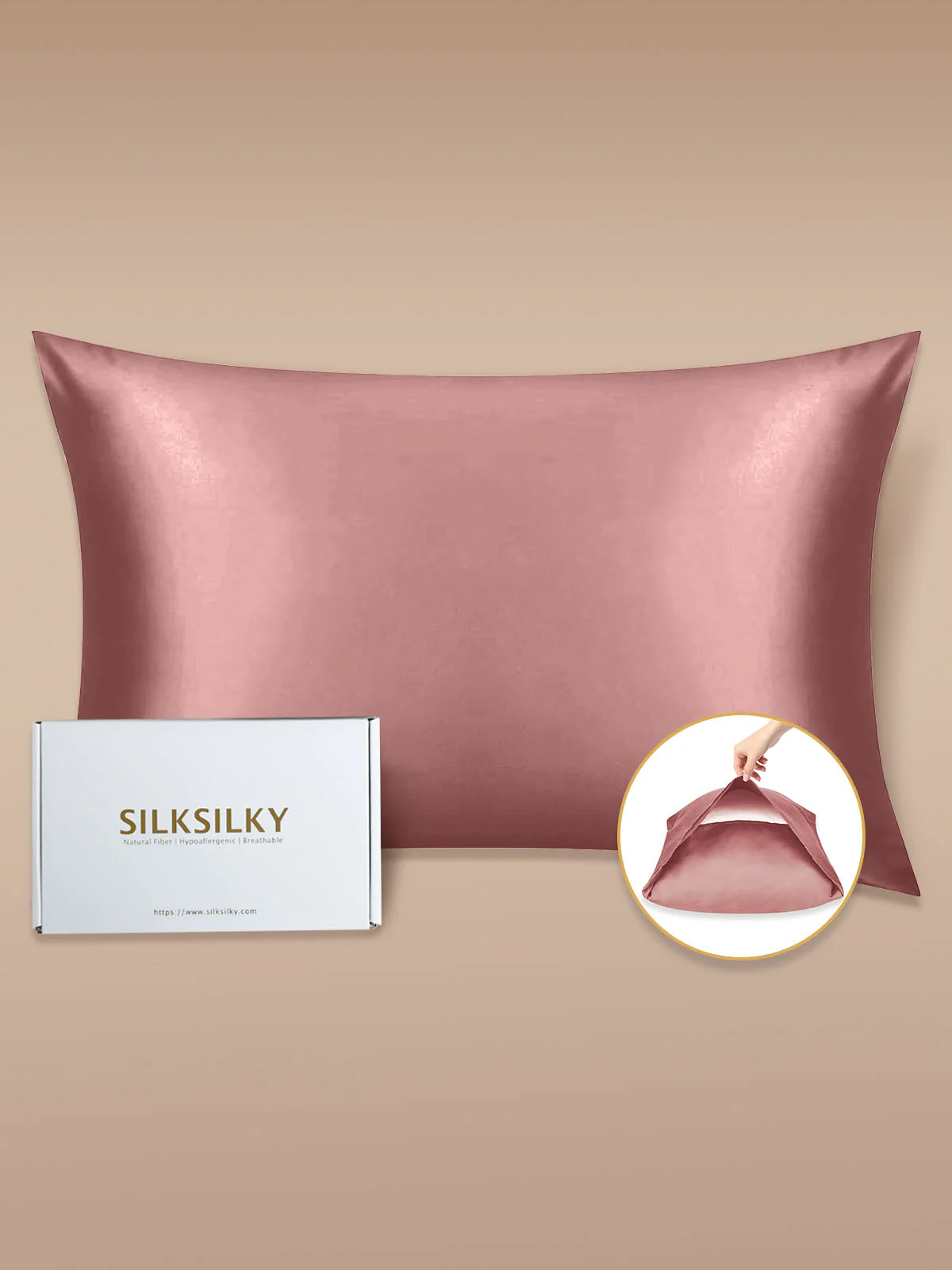 19Momme 100% Mulberry Silk Pillowcase - Envelope Closure - Image 170