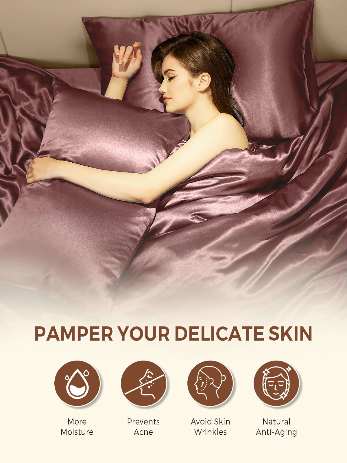 19Momme 100% Mulberry Silk Pillowcase - Envelope Closure - Image 172