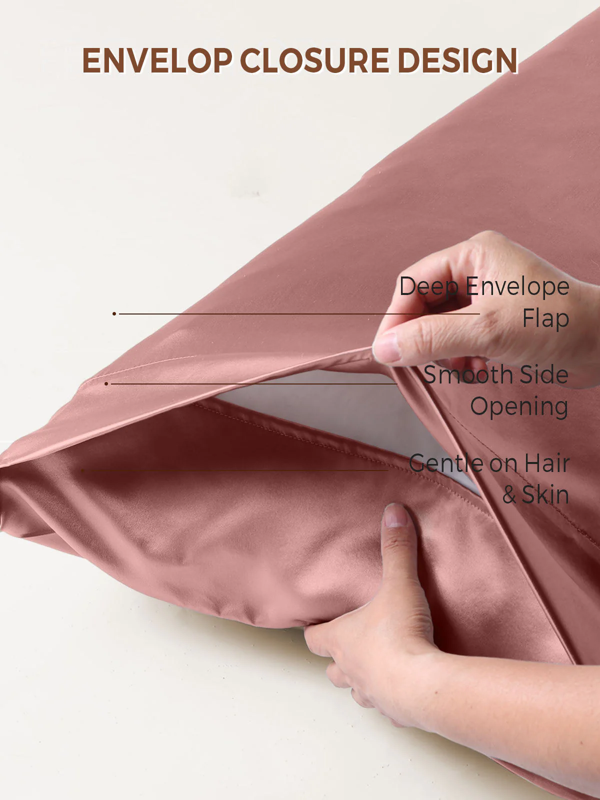 19Momme 100% Mulberry Silk Pillowcase - Envelope Closure - Image 176