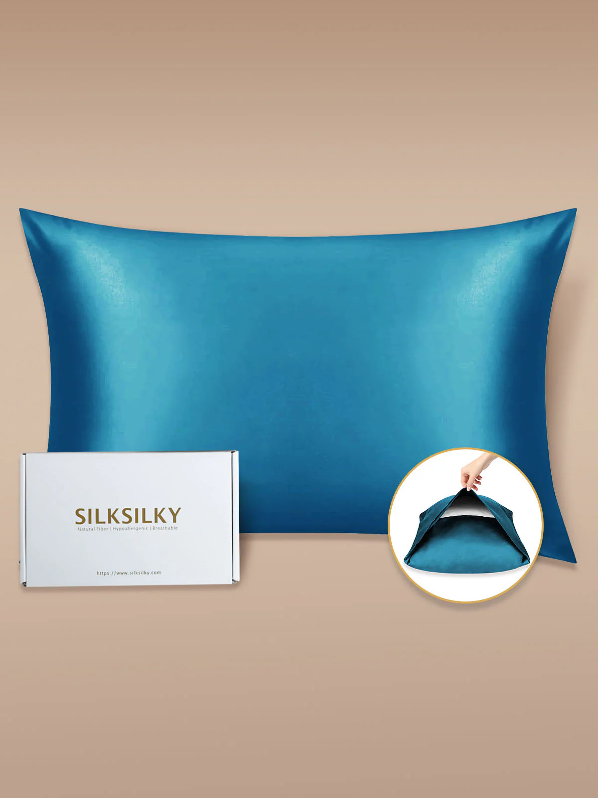 19Momme 100% Mulberry Silk Pillowcase - Envelope Closure - Image 179