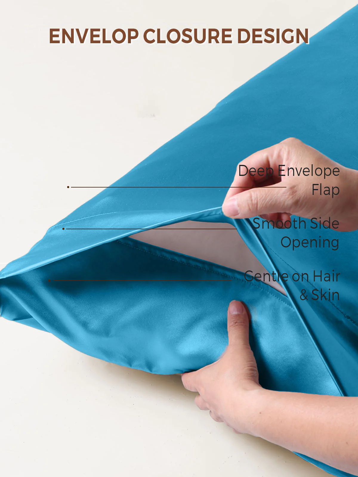 19Momme 100% Mulberry Silk Pillowcase - Envelope Closure - Image 185
