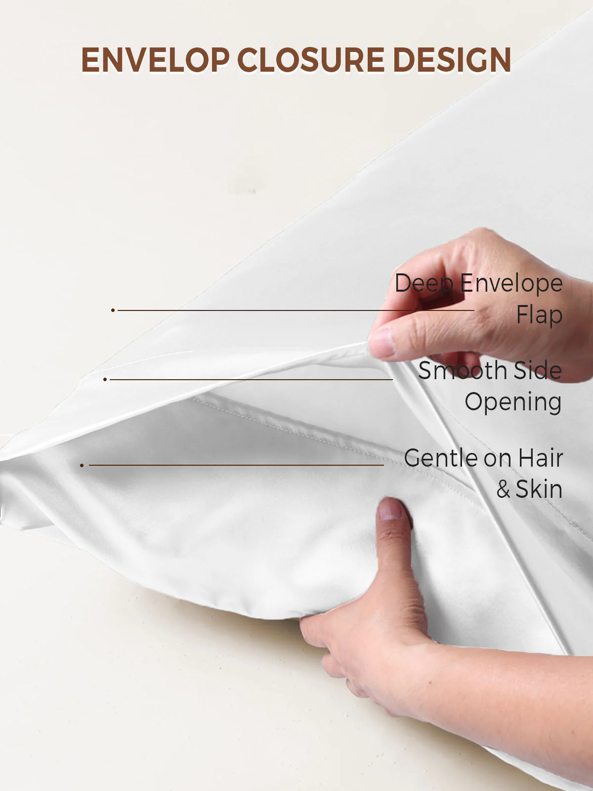 19Momme 100% Mulberry Silk Pillowcase - Envelope Closure - Image 8