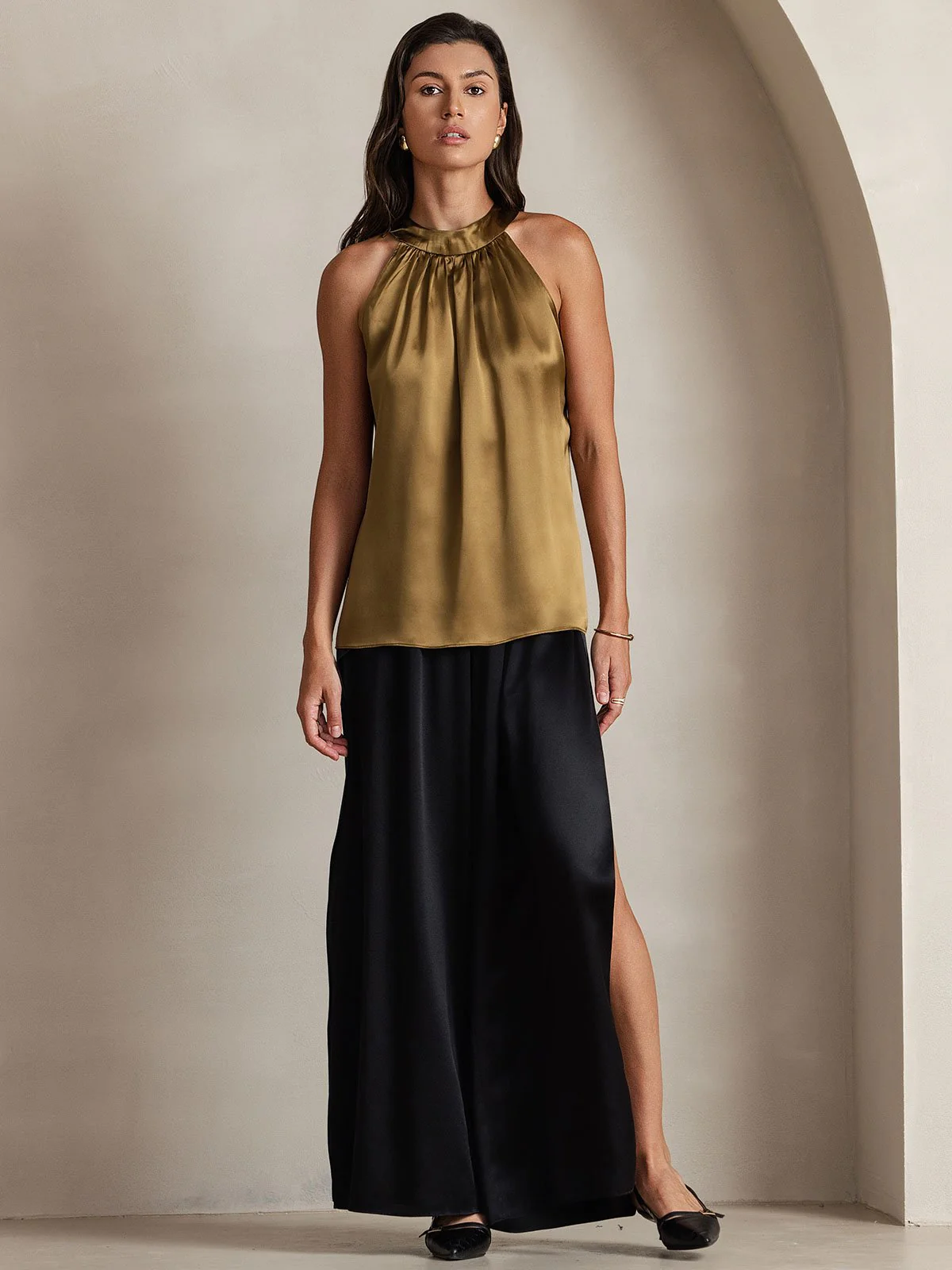 19Momme Silk Sleeveless Halter Neck Women's Top - Image 40