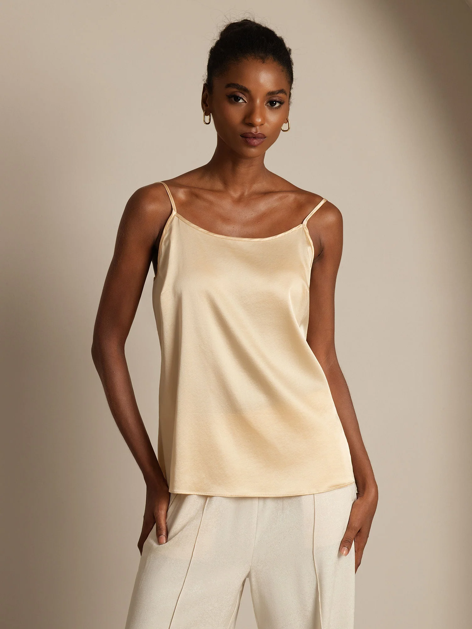 19Momme Silk Spaghetti Strap Camisoles - Image 26