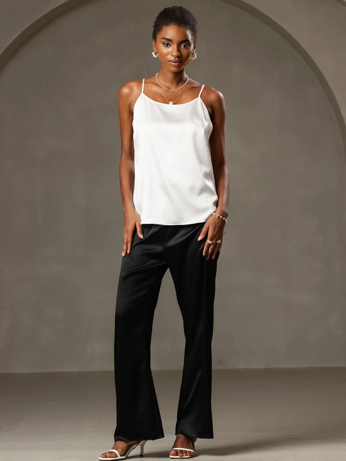 19Momme Silk Spaghetti Strap Camisoles - Image 42