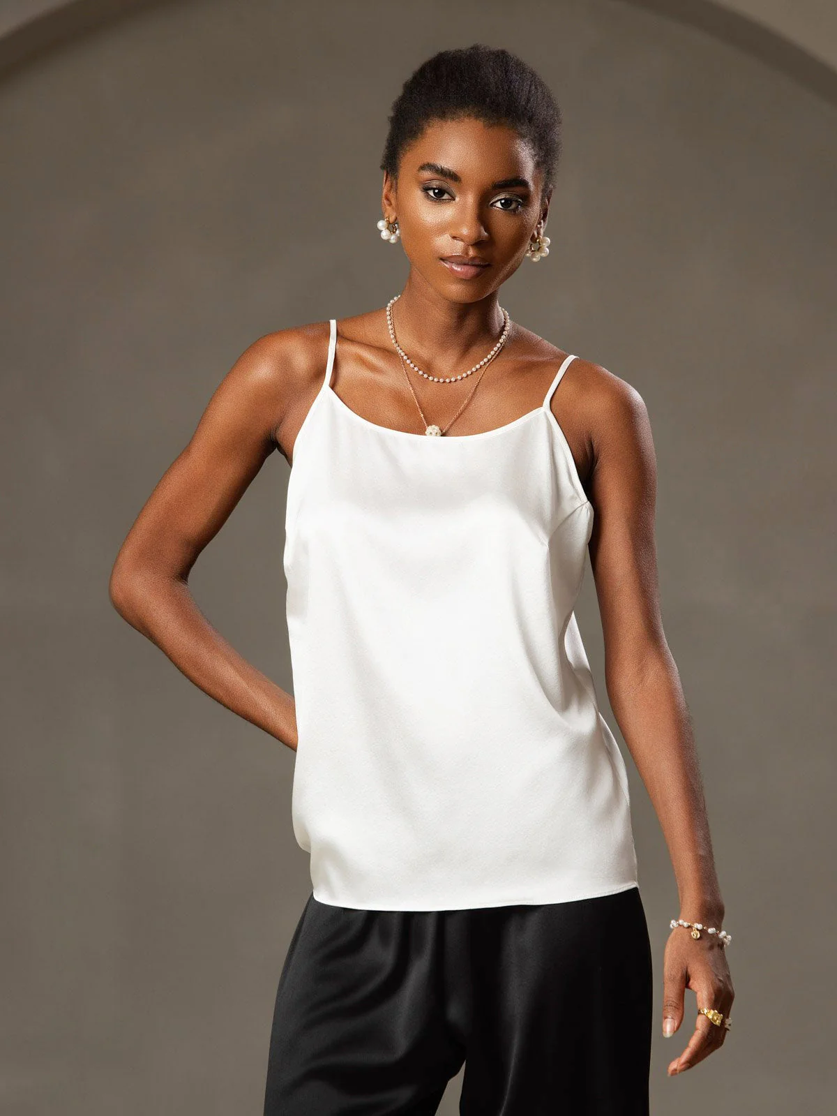19Momme Silk Spaghetti Strap Camisoles - Image 44