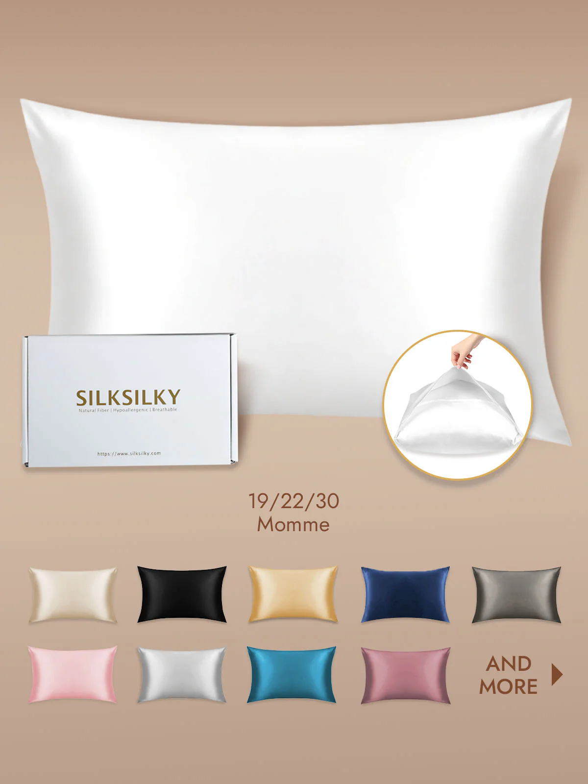 100% Mulberry Silk Pillowcase with Envelope Closure - Image 10