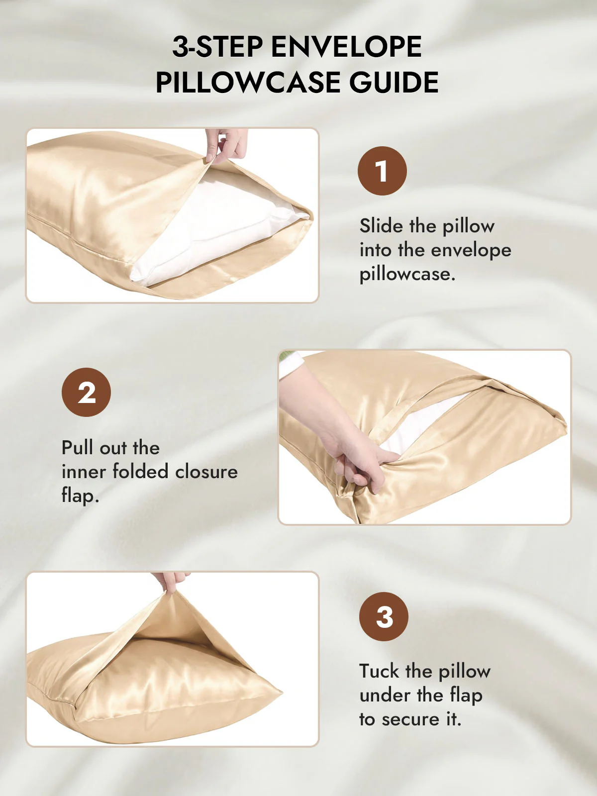 100% Mulberry Silk Pillowcase with Envelope Closure - Image 106