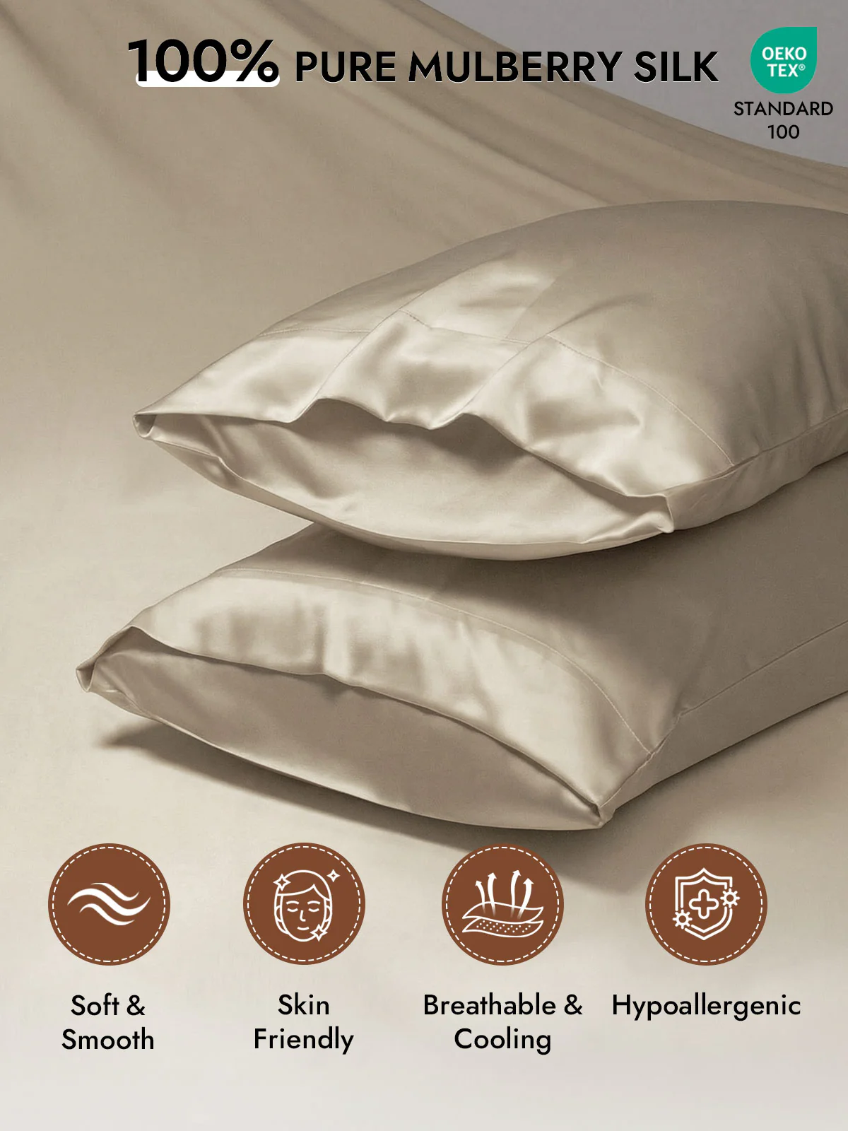 100% Mulberry Silk Pillowcase with Envelope Closure - Image 109