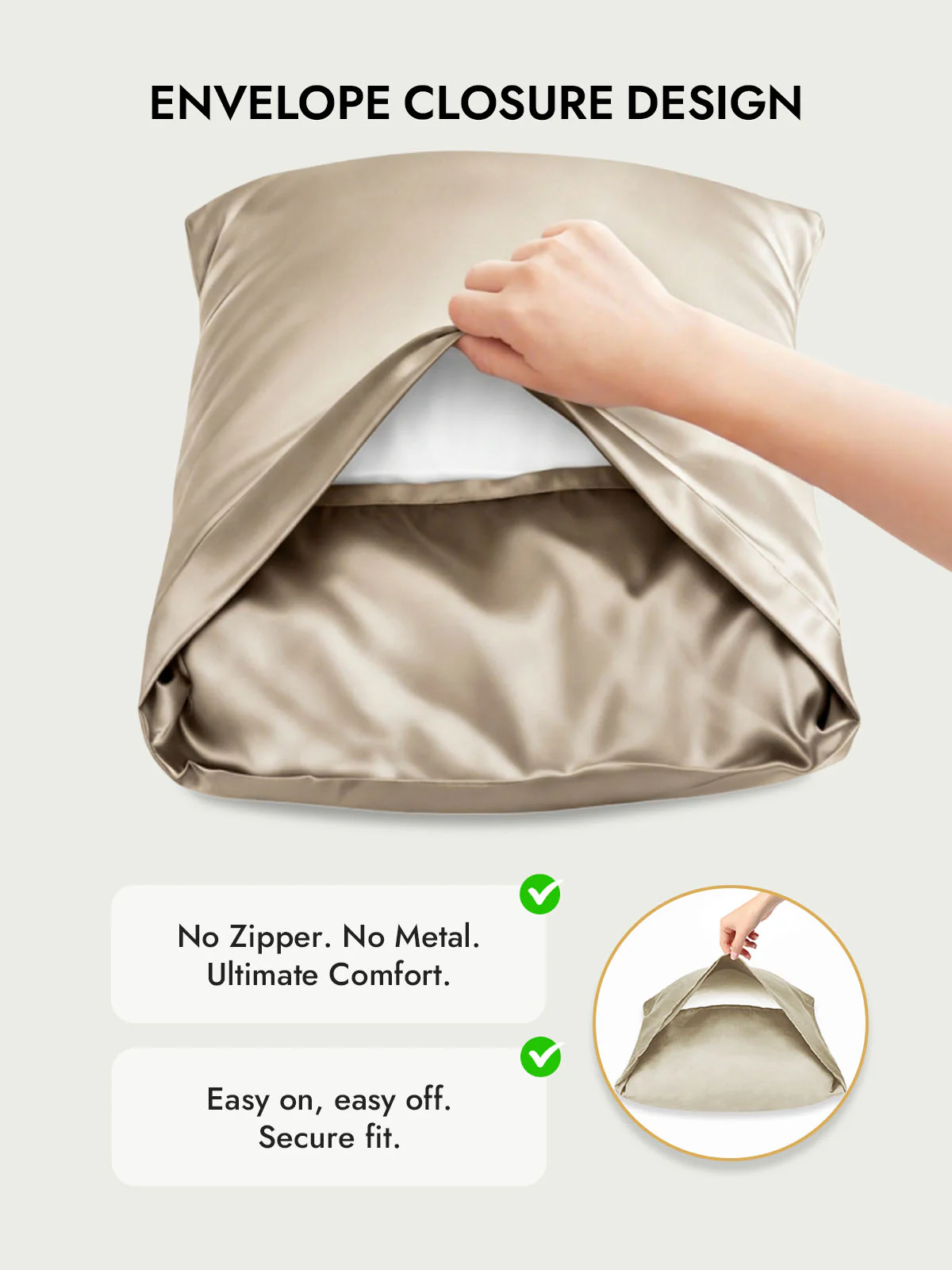 100% Mulberry Silk Pillowcase with Envelope Closure - Image 113