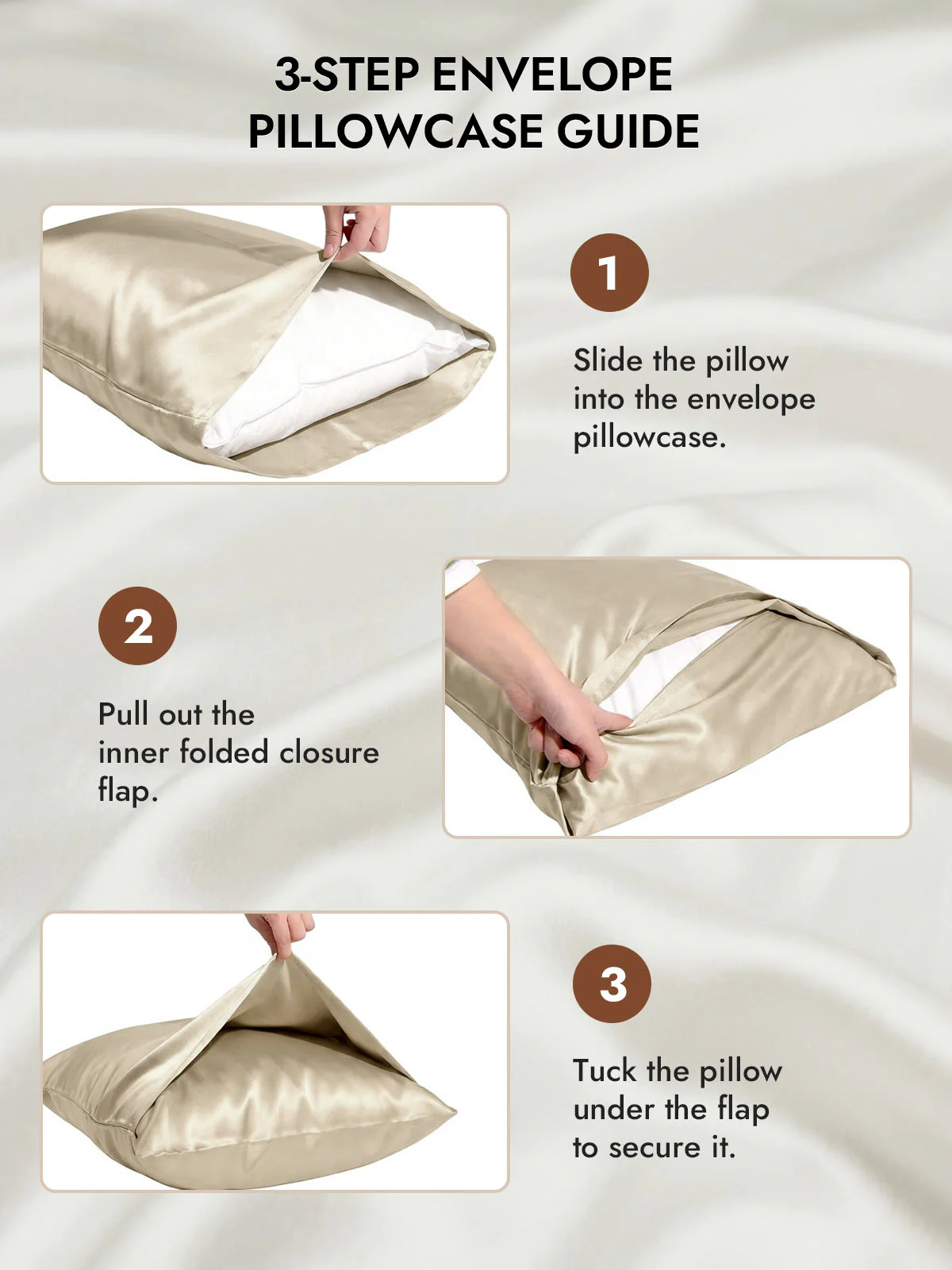 100% Mulberry Silk Pillowcase with Envelope Closure - Image 114