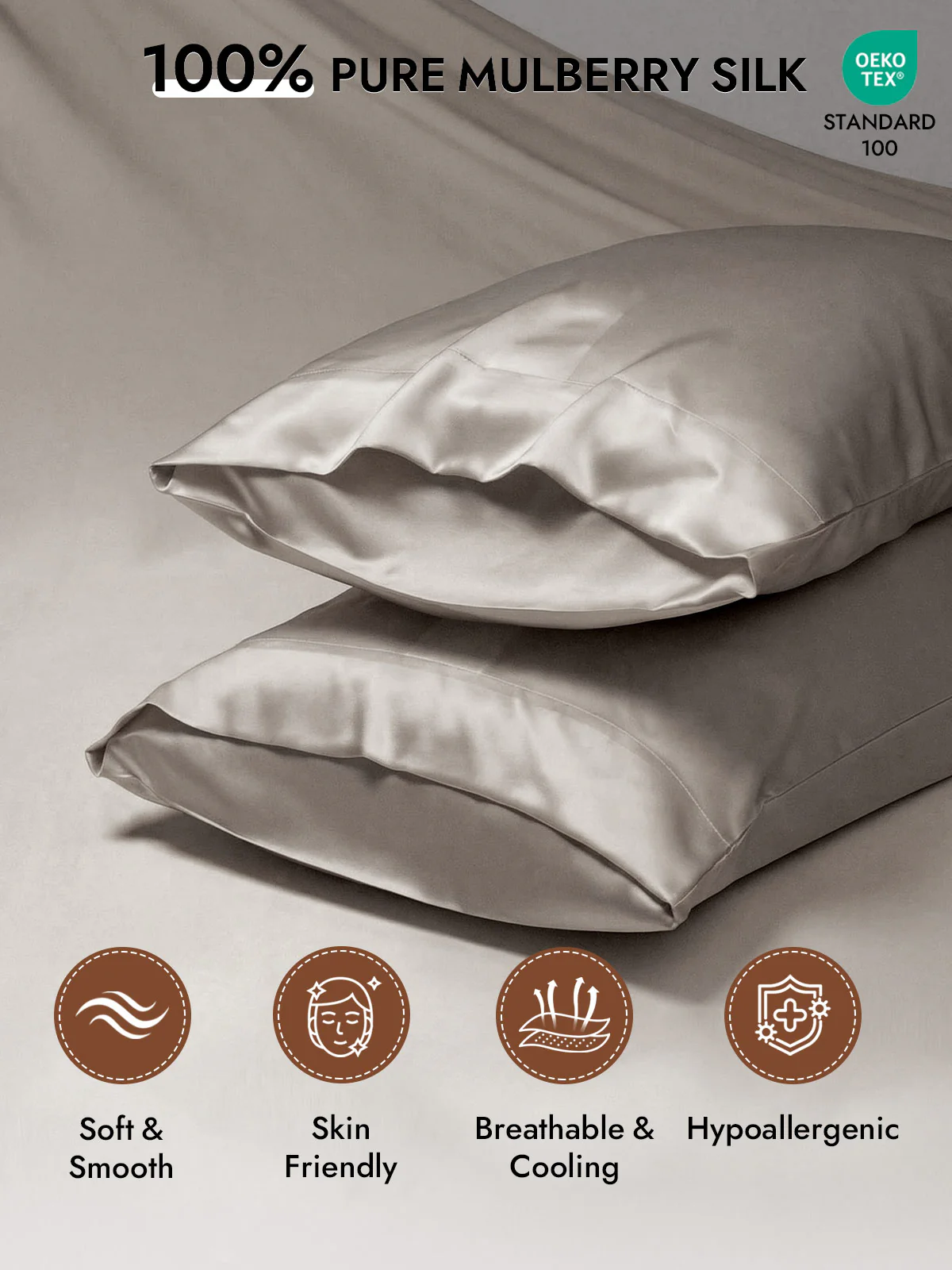 100% Mulberry Silk Pillowcase with Envelope Closure - Image 127