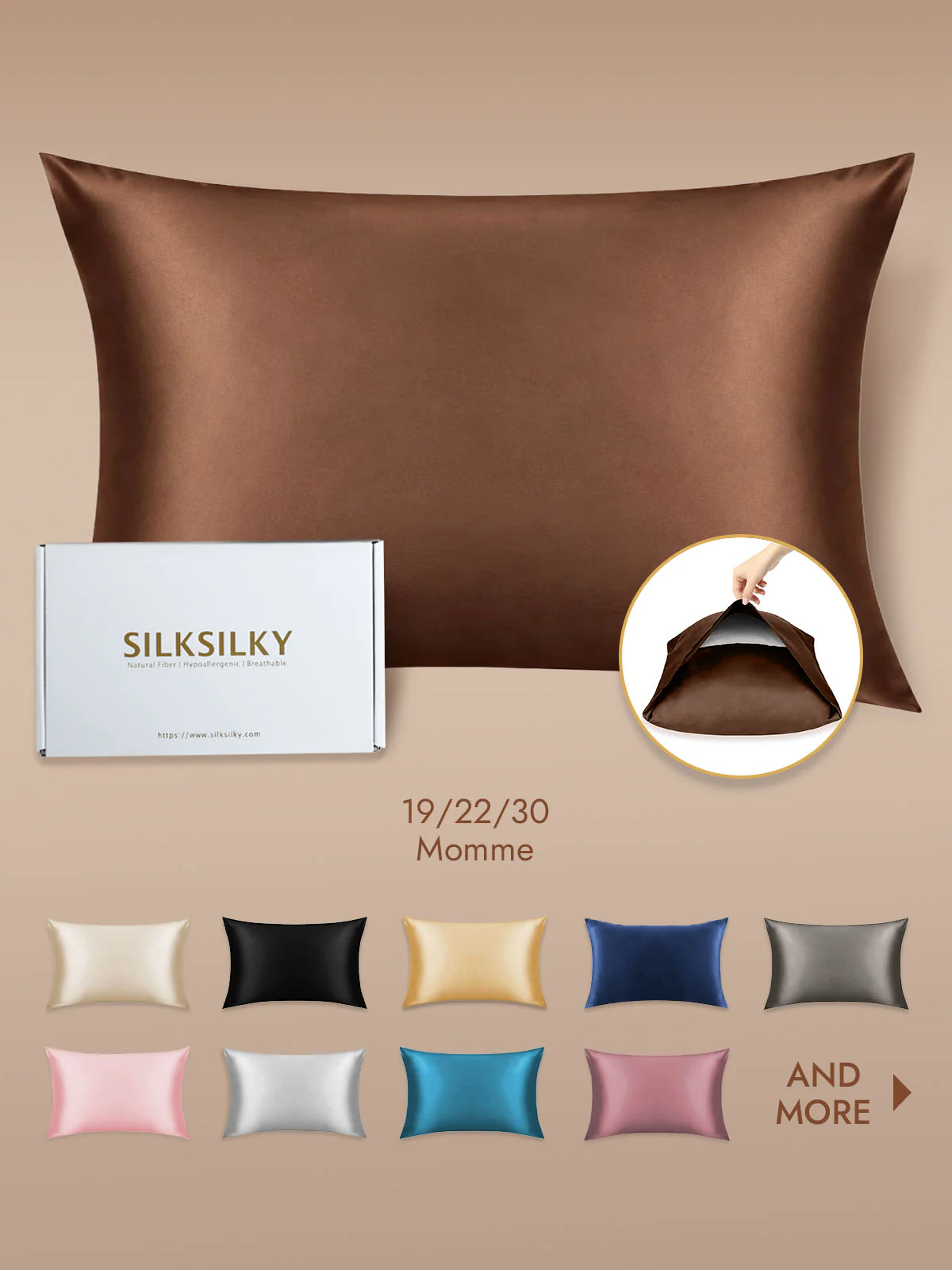 100% Mulberry Silk Pillowcase with Envelope Closure - Image 135