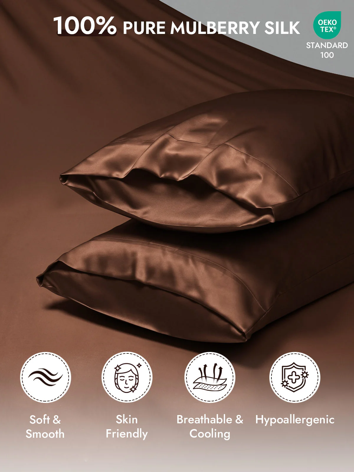 100% Mulberry Silk Pillowcase with Envelope Closure - Image 136