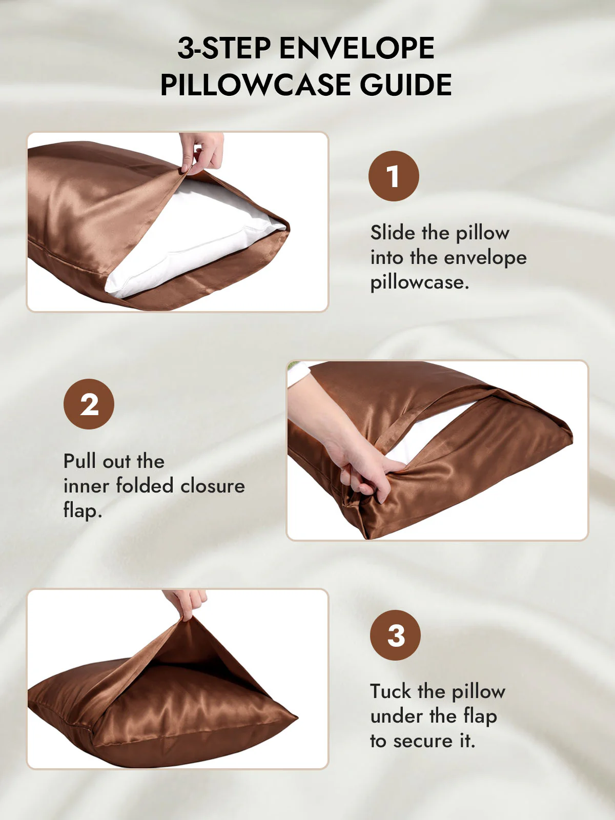 100% Mulberry Silk Pillowcase with Envelope Closure - Image 141