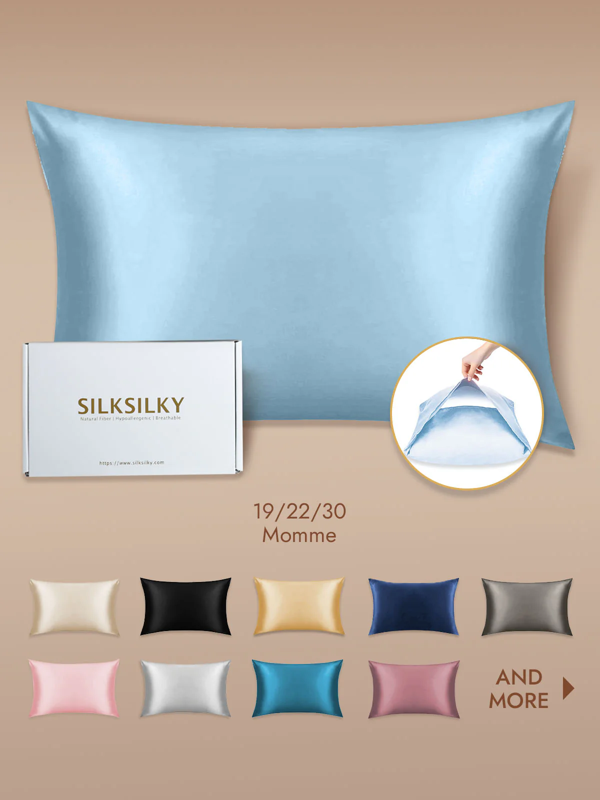 100% Mulberry Silk Pillowcase with Envelope Closure - Image 144