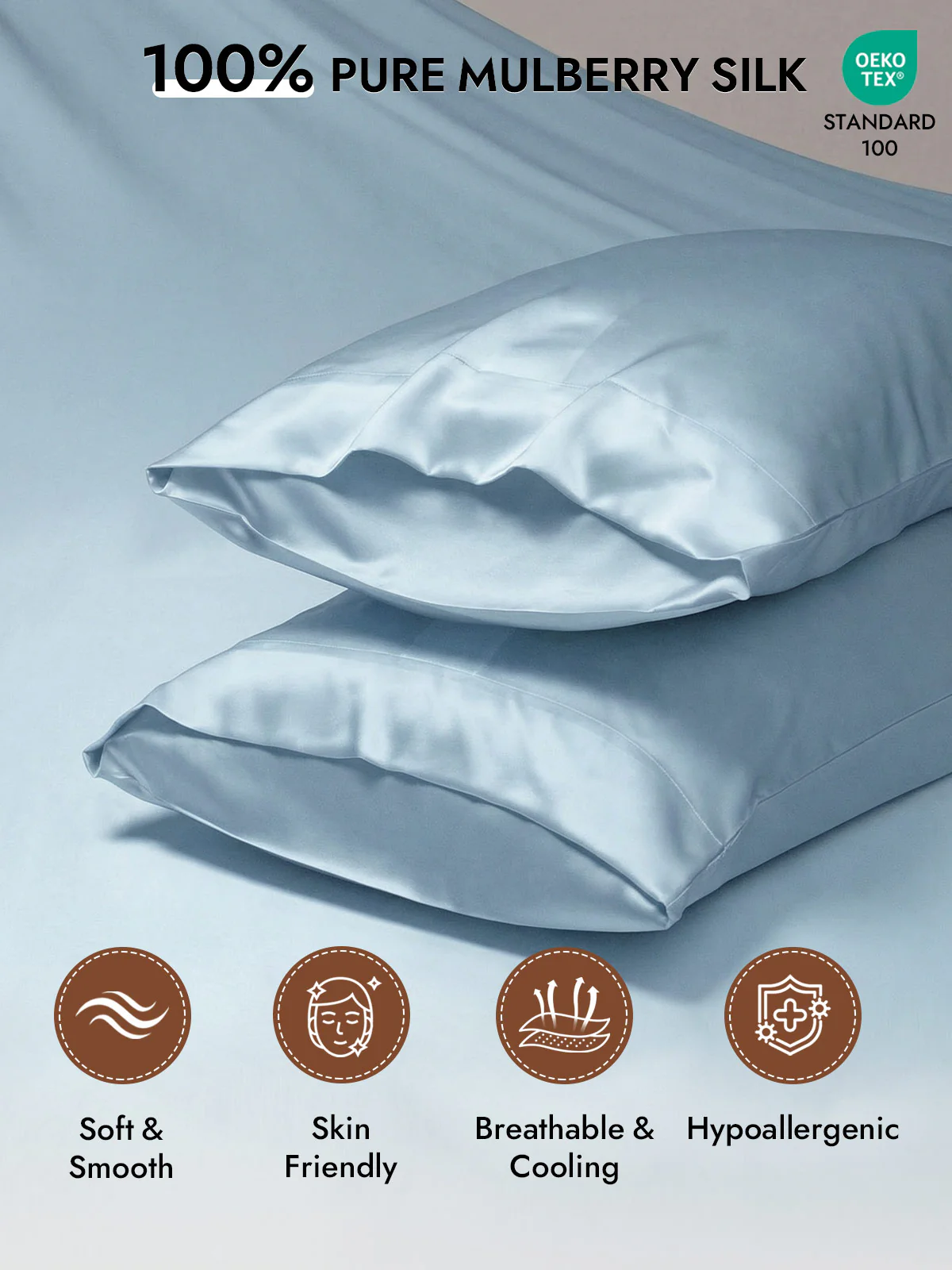 100% Mulberry Silk Pillowcase with Envelope Closure - Image 145