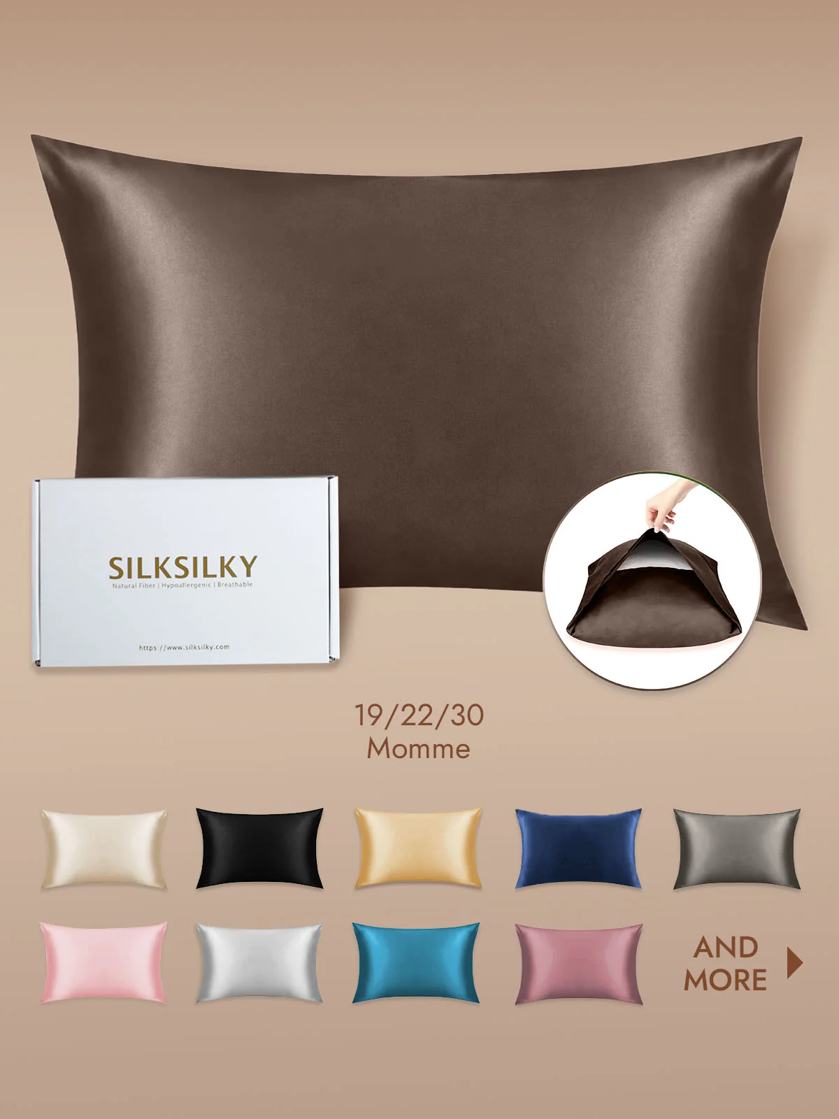 100% Mulberry Silk Pillowcase with Envelope Closure - Image 153